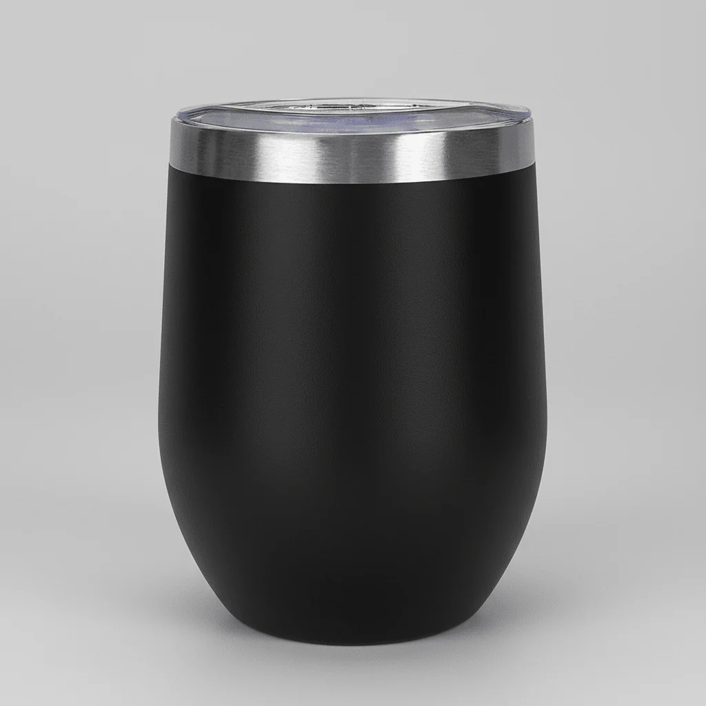 12oz Wine Tumbler - Black