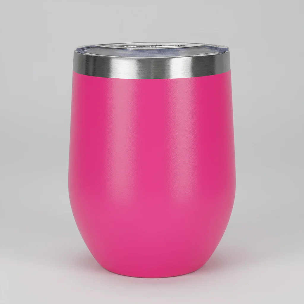 12oz Wine Tumbler - Hot Pink