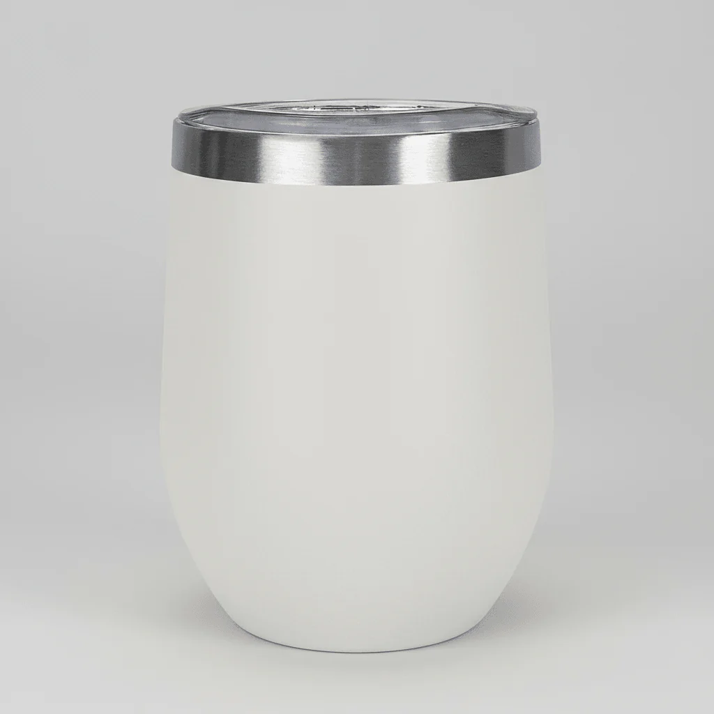 12oz Wine Tumbler - White