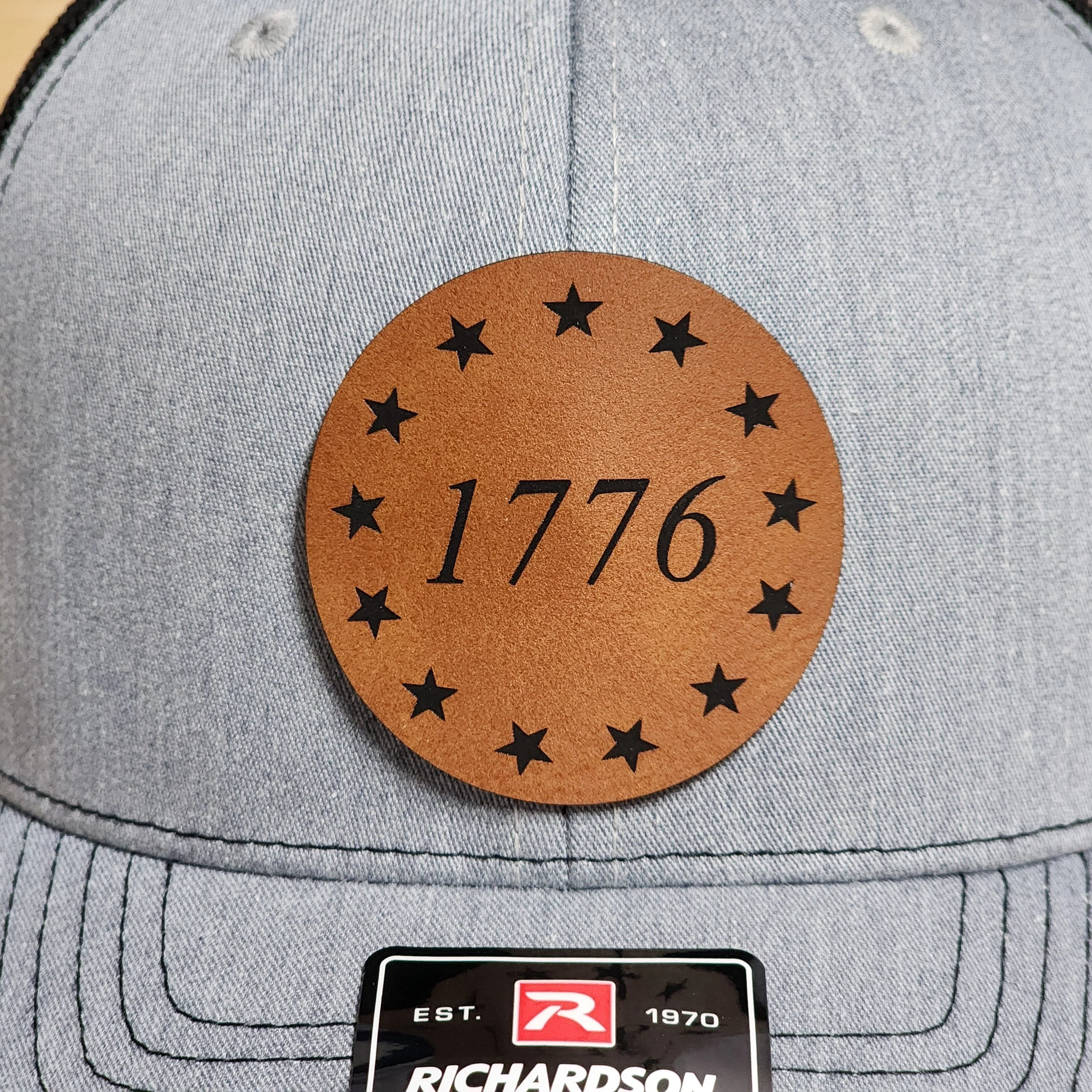 1776 Engraved Leatherette Hat Patch - MR01 - Image 2