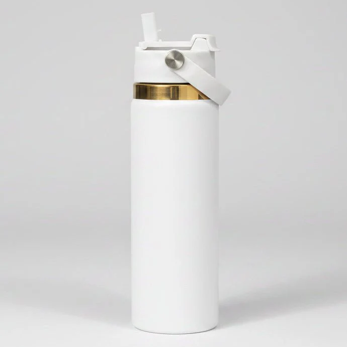 20oz Copper Plated Water Bottle - White