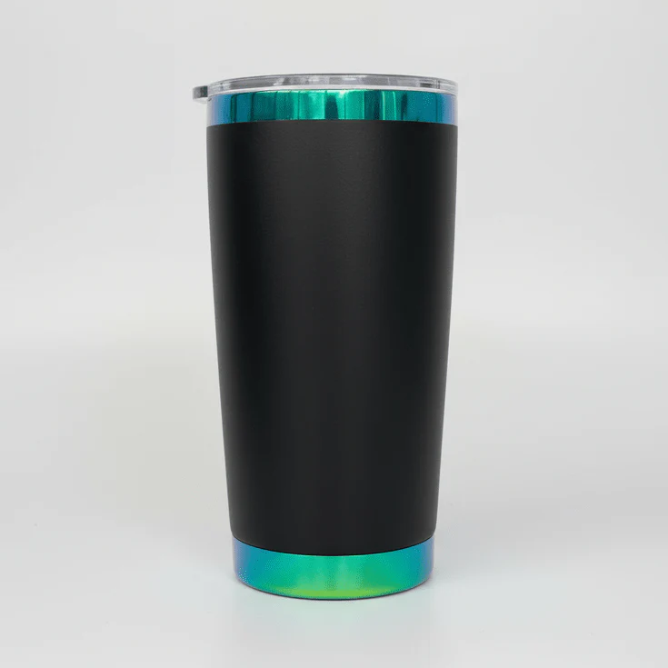20oz Green/Blue Plated Tumbler - Black