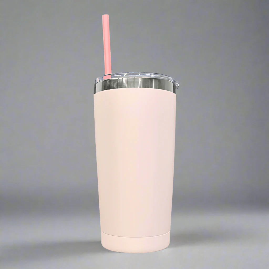 20oz Mirror Black Plated Tumbler - Blush