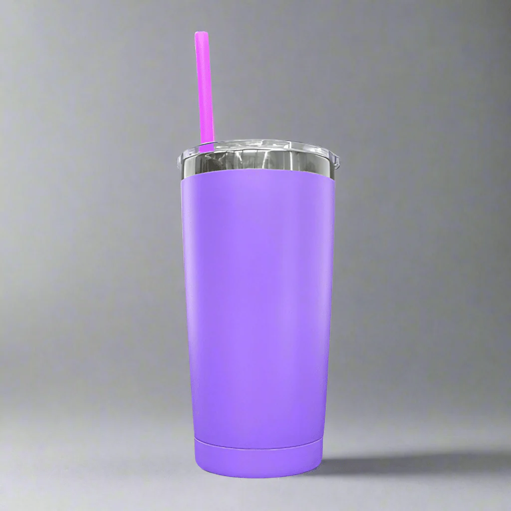 20oz Mirror Black Plated Tumbler - Purple