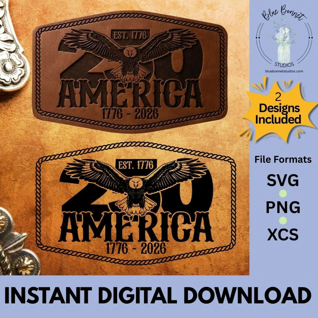 250 Years of America Eagle Patch Design | Laser-Ready SVG, PNG & XCS