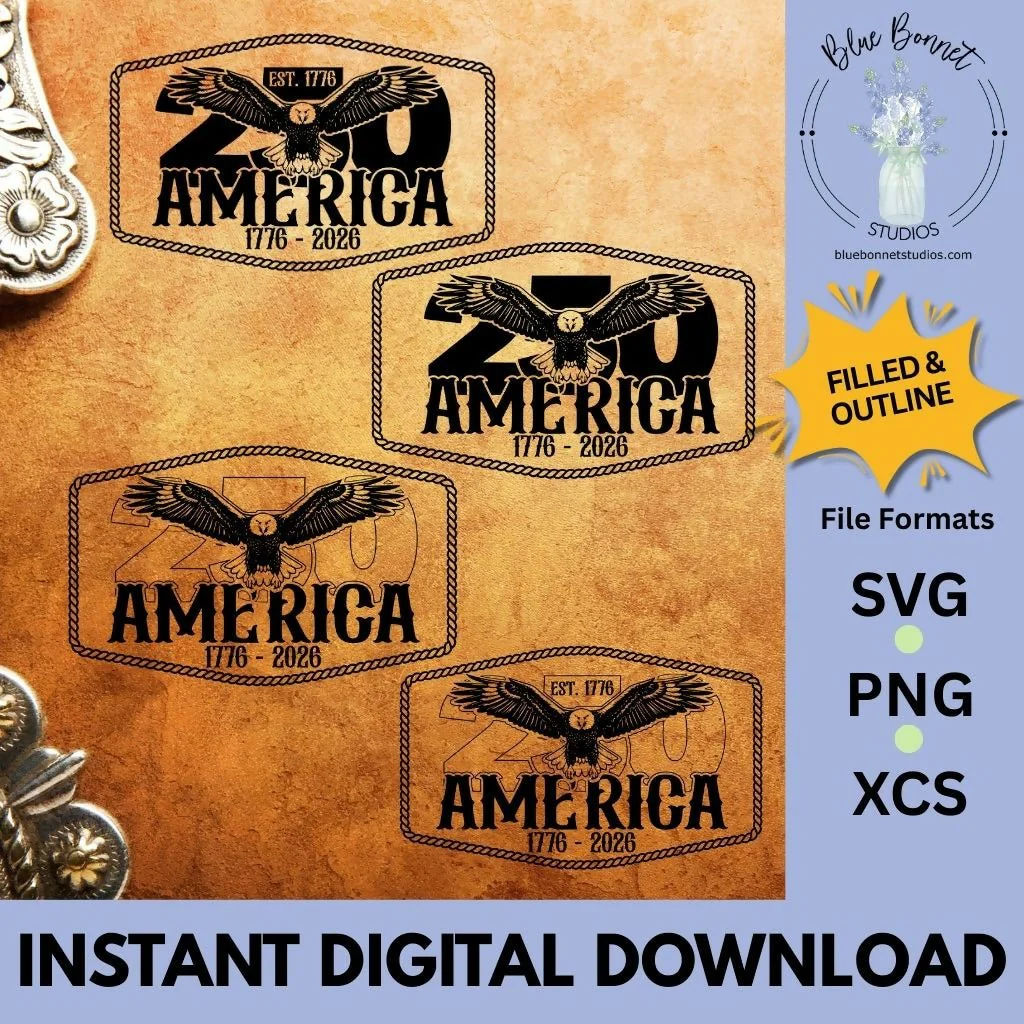 250 Years of America Eagle Patch Design | Laser-Ready SVG, PNG & XCS - Image 2