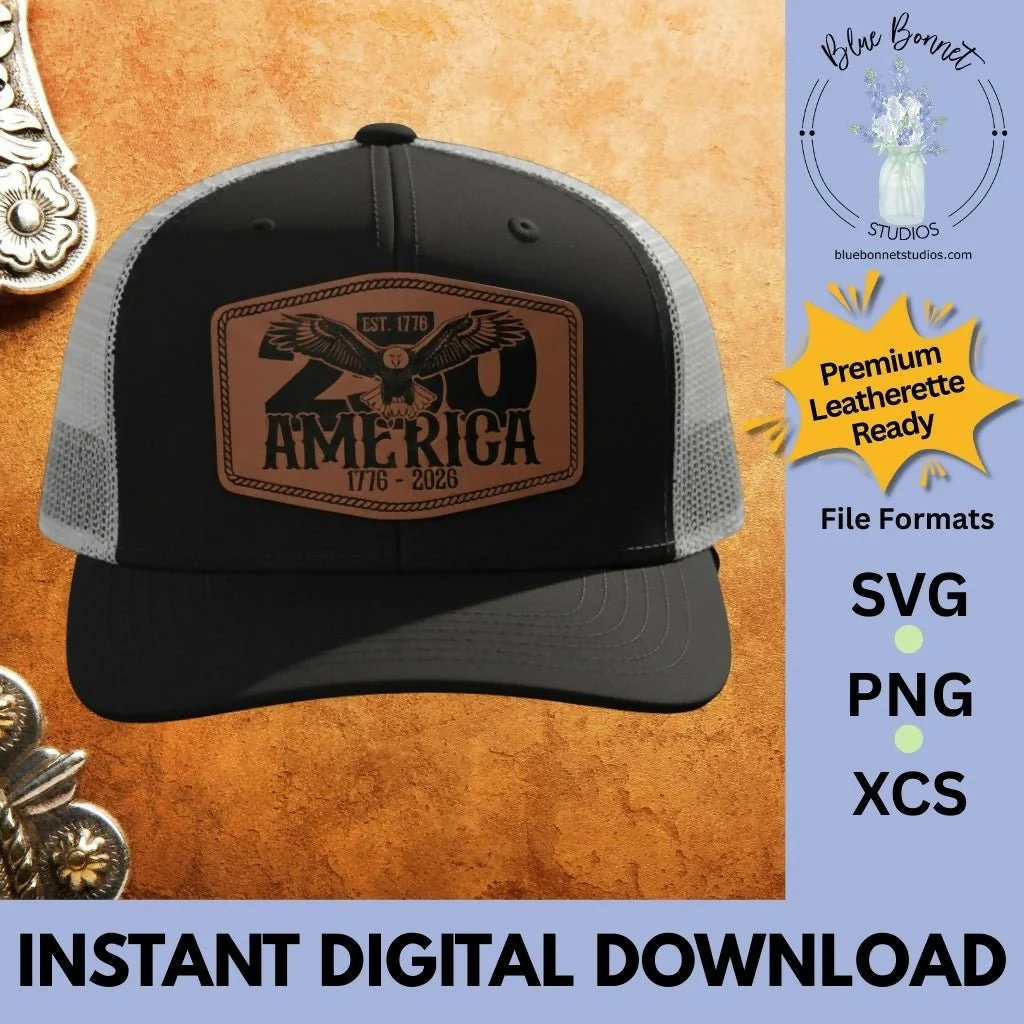 250 Years of America Eagle Patch Design | Laser-Ready SVG, PNG & XCS - Image 3