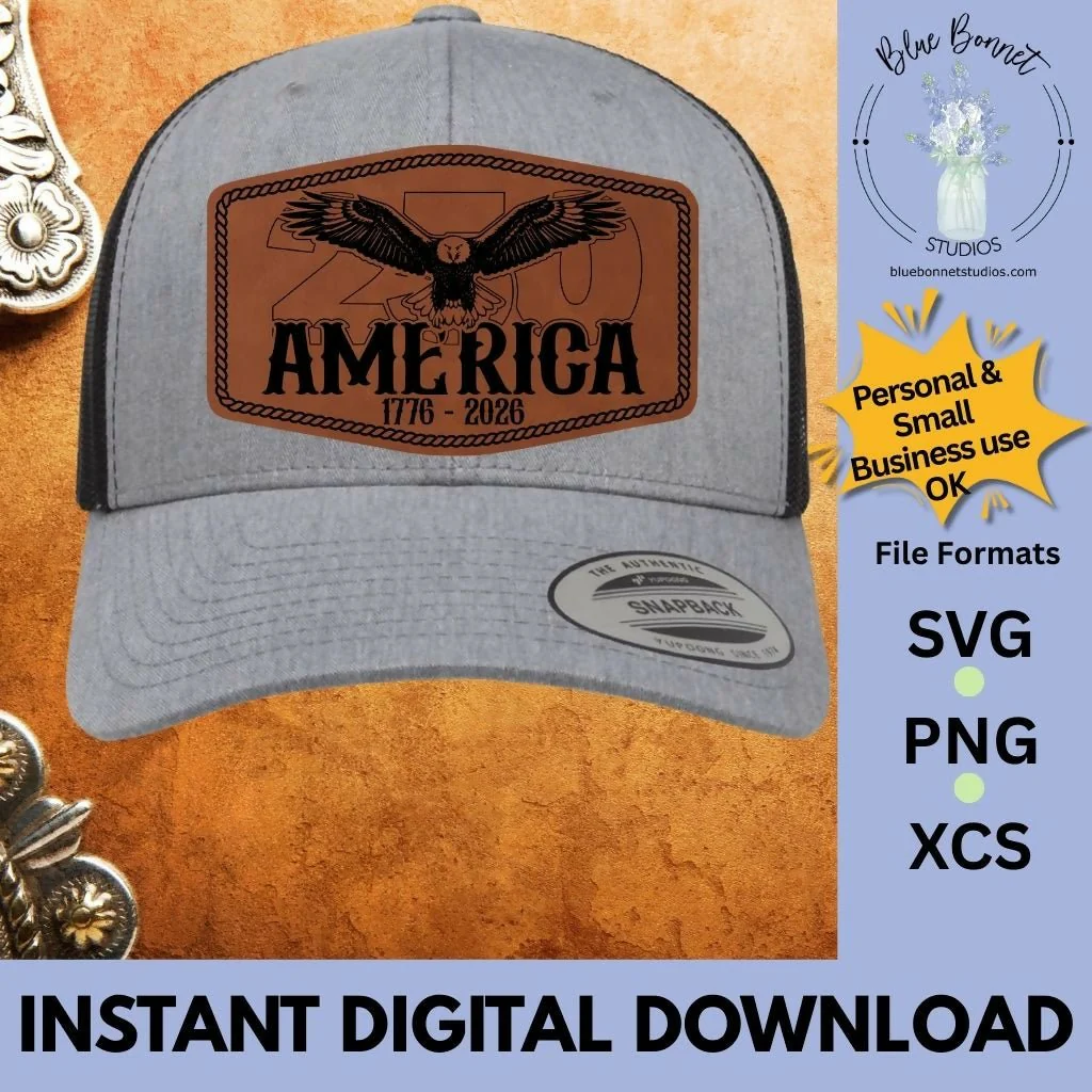 250 Years of America Eagle Patch Design | Laser-Ready SVG, PNG & XCS - Image 4