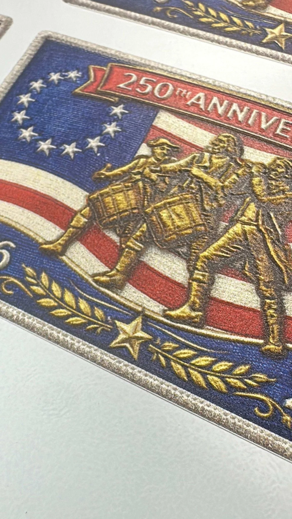 250th Anniversary UV Printed Leatherette Hat Patch – 1776–2026 America Birthday Patch – Patriotic Trucker Hat Patch – USA 250th Celebration - Image 2