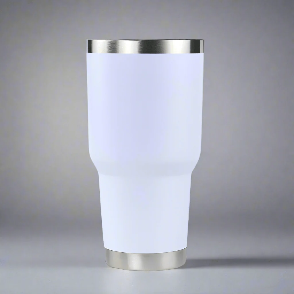 30oz Stainless Tumbler - White