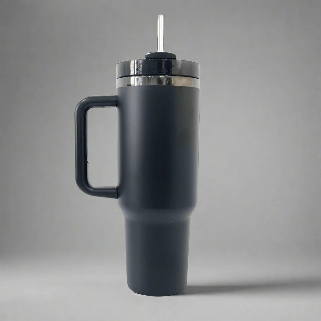 40oz Mirror Black Plated Tumbler - Black