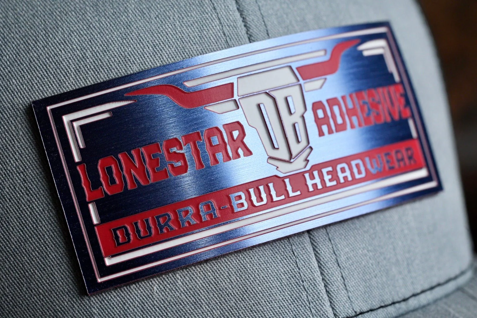 Acrylic: Blue Stainless / Red / White TriLayer Durra-Bull™ Laserable Panels (12"x24") - Image 3