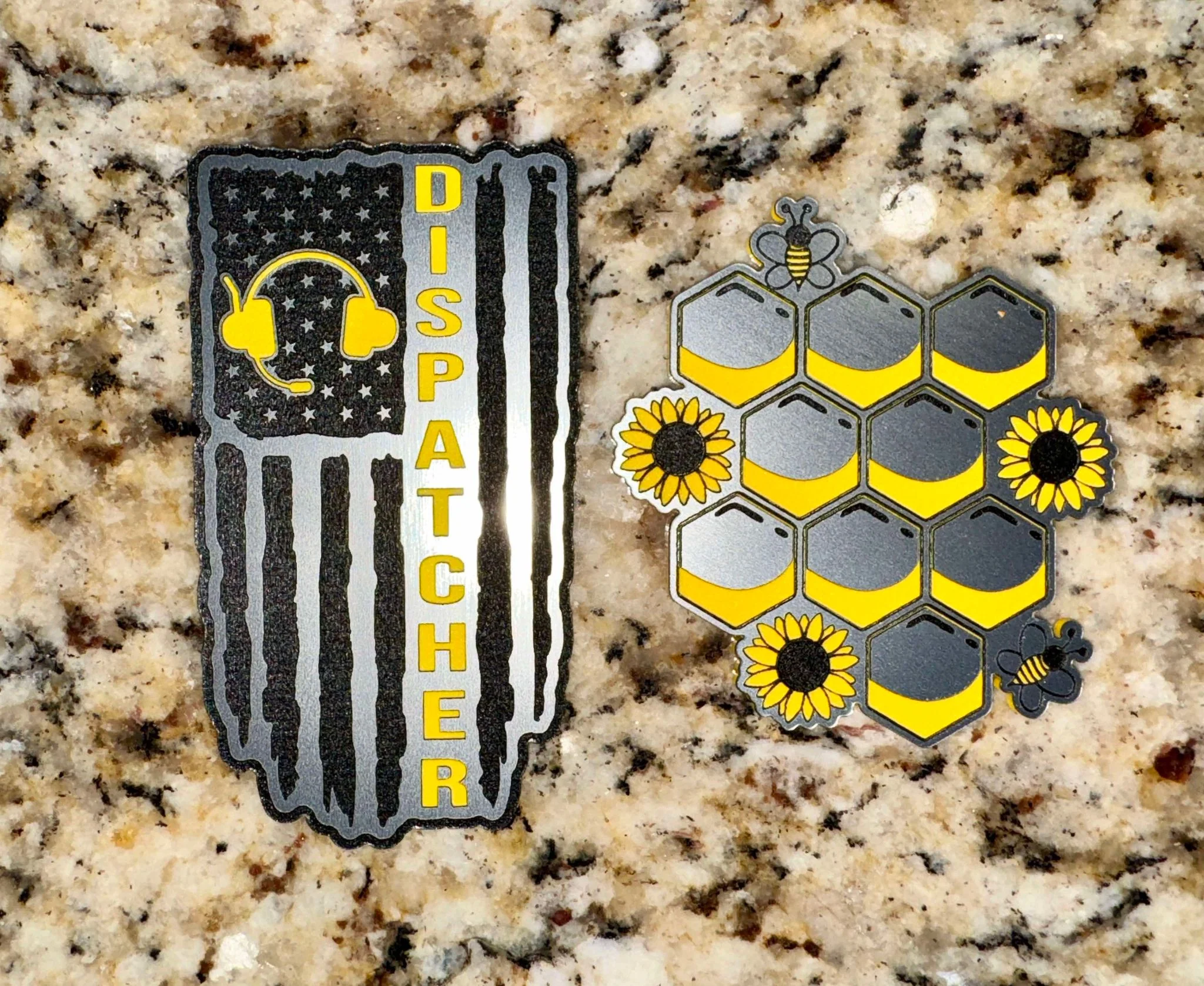 Acrylic: Stainless / Black / Yellow TriLayer Durra-Bull™ Laserable Panels (12"x24") - Image 4