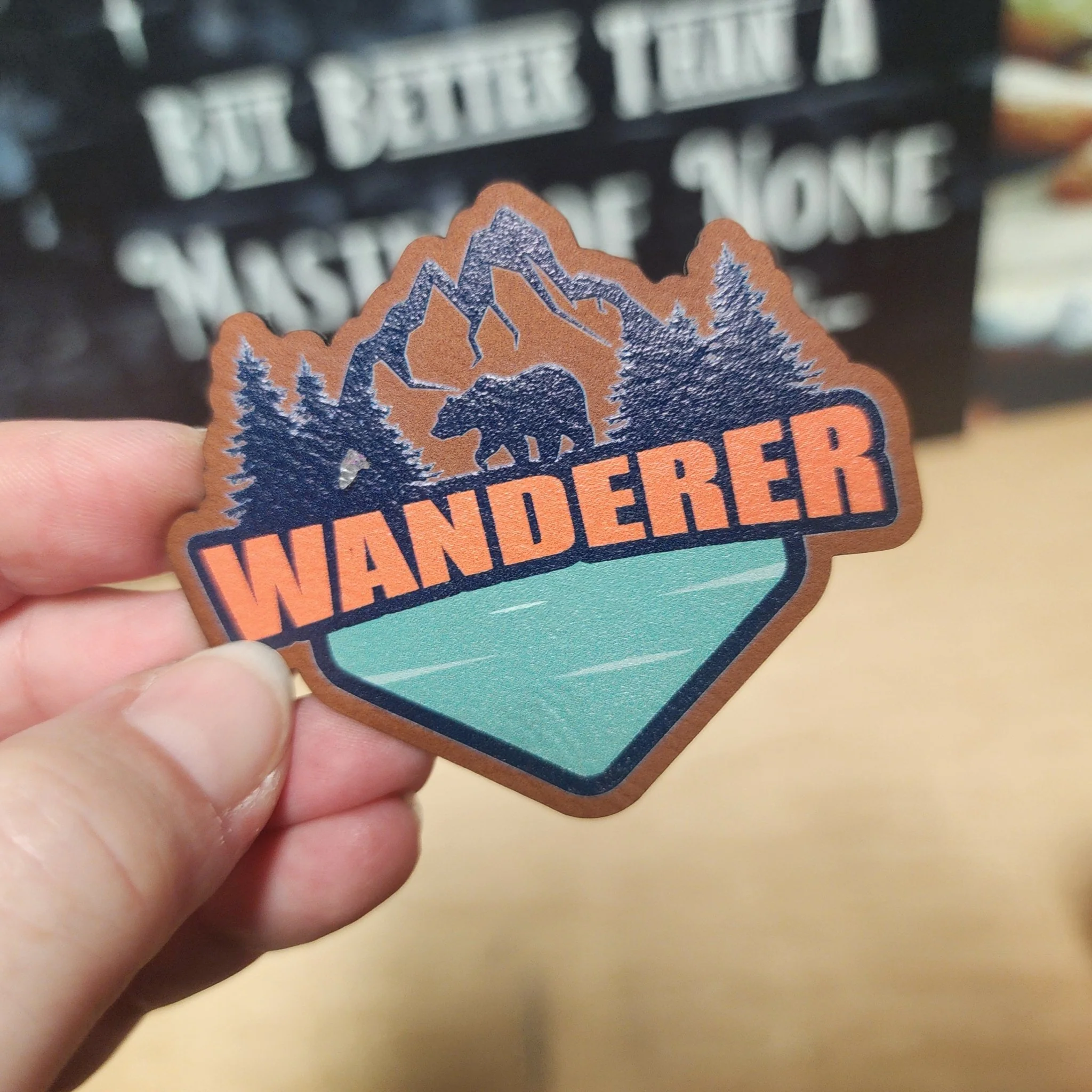 Adventure Awaits the Wanderer UV Printed Leatherette Hat Patch - MR01 - Image 2