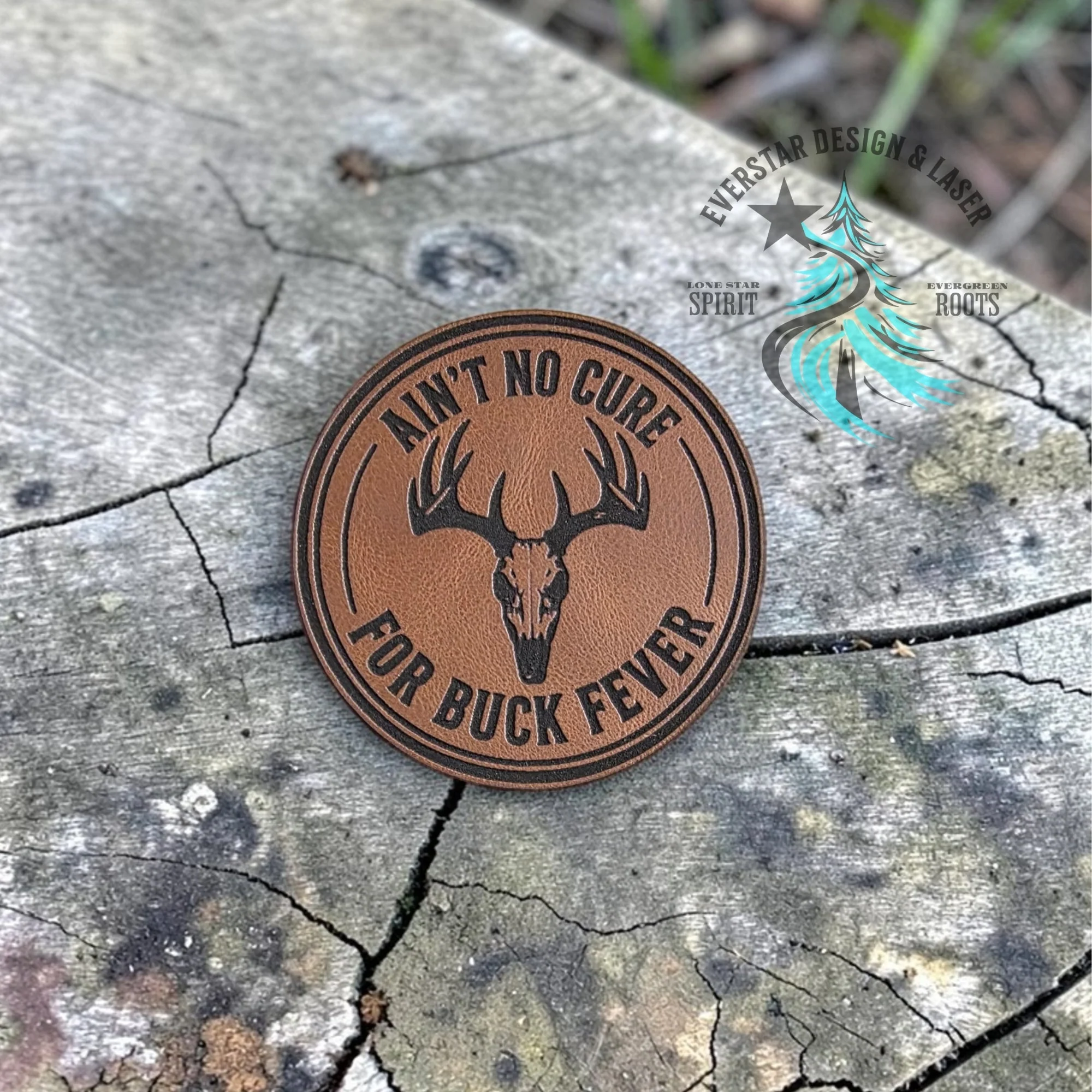 Ain’t No Cure for Buck Fever Leather Patch - Image 2