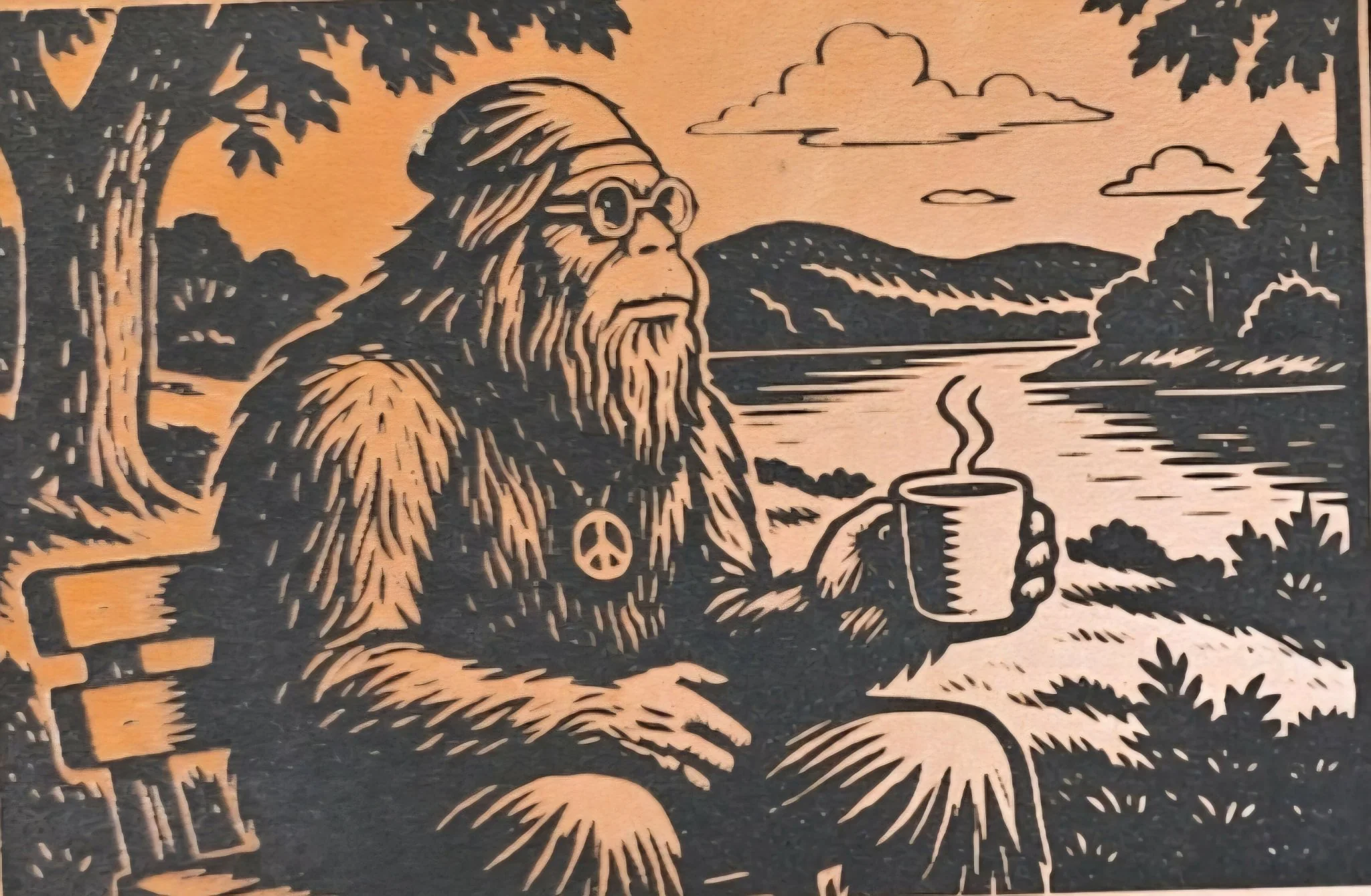 Bandana Bigfoot Hippie Digital File
