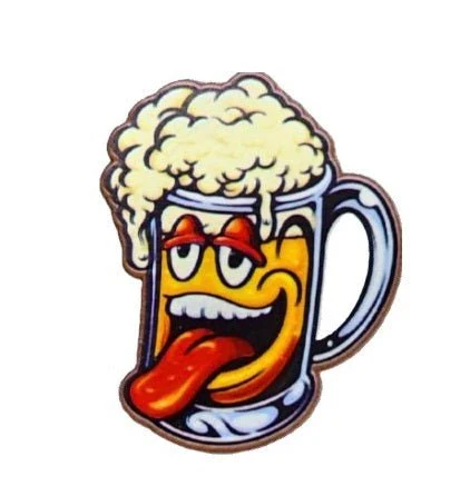 Beer Mug UV Printed Leatherette Hat Patch - MR01 - Image 2
