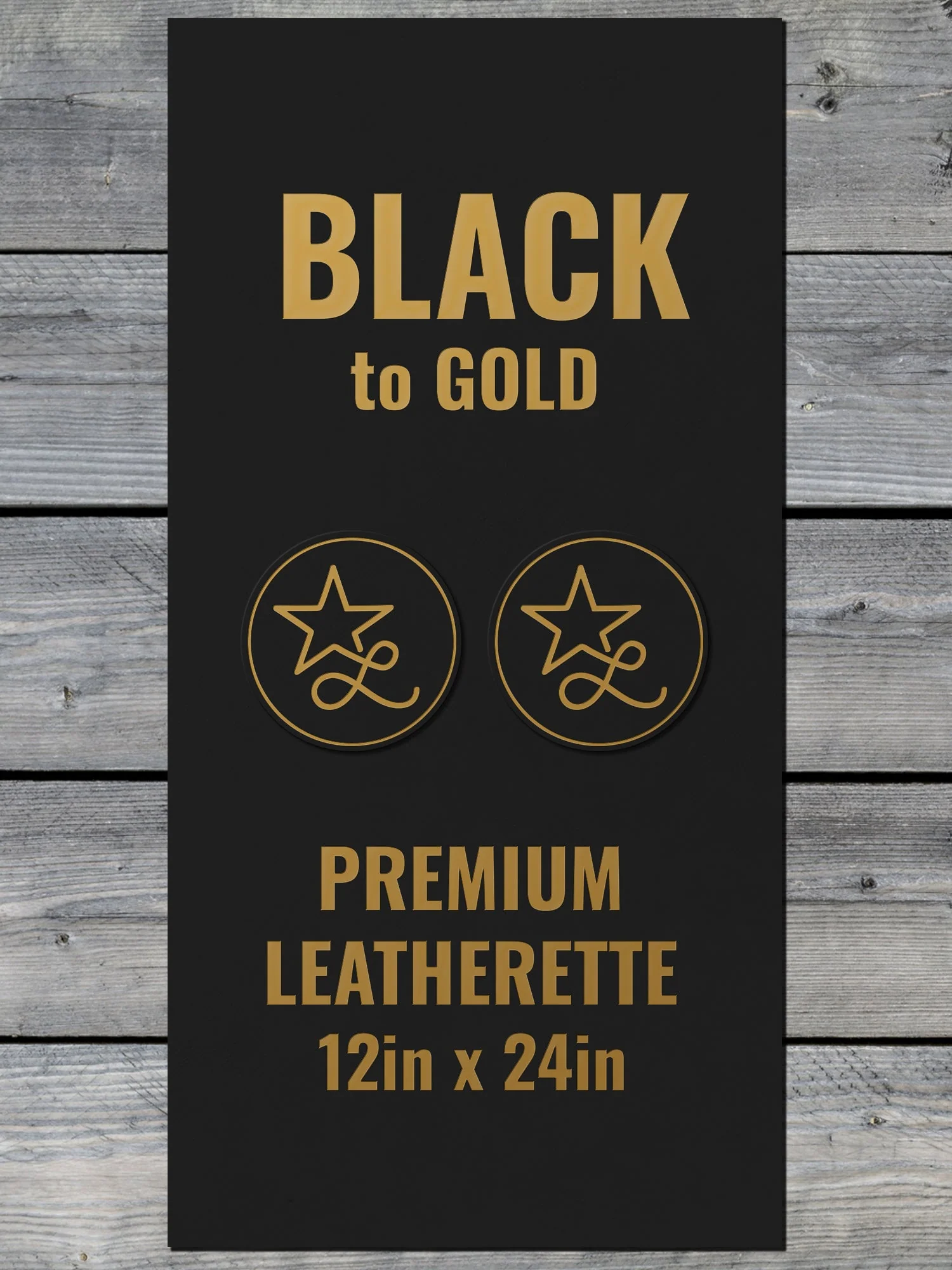 Black / Gold Durra-Bull Premium Leatherette® Sheets (12x24)