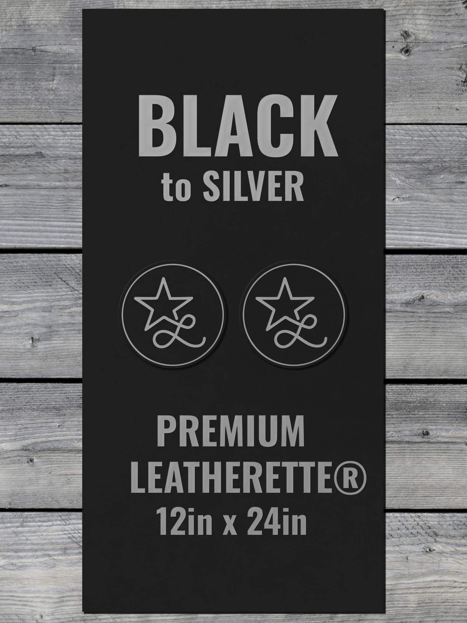 BLEMISHED Black / Silver Durra-Bull Premium Leatherette® Sheets (12x24)