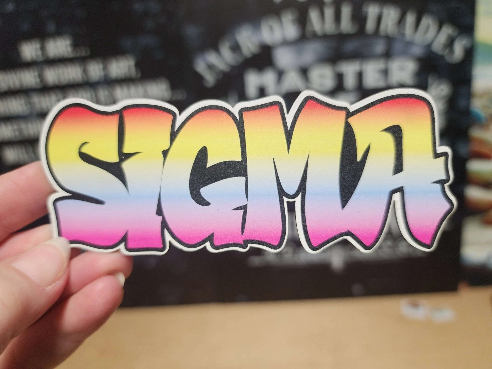 Bold Sigma Street Style UV Printed Leatherette Hat Patch - MR01