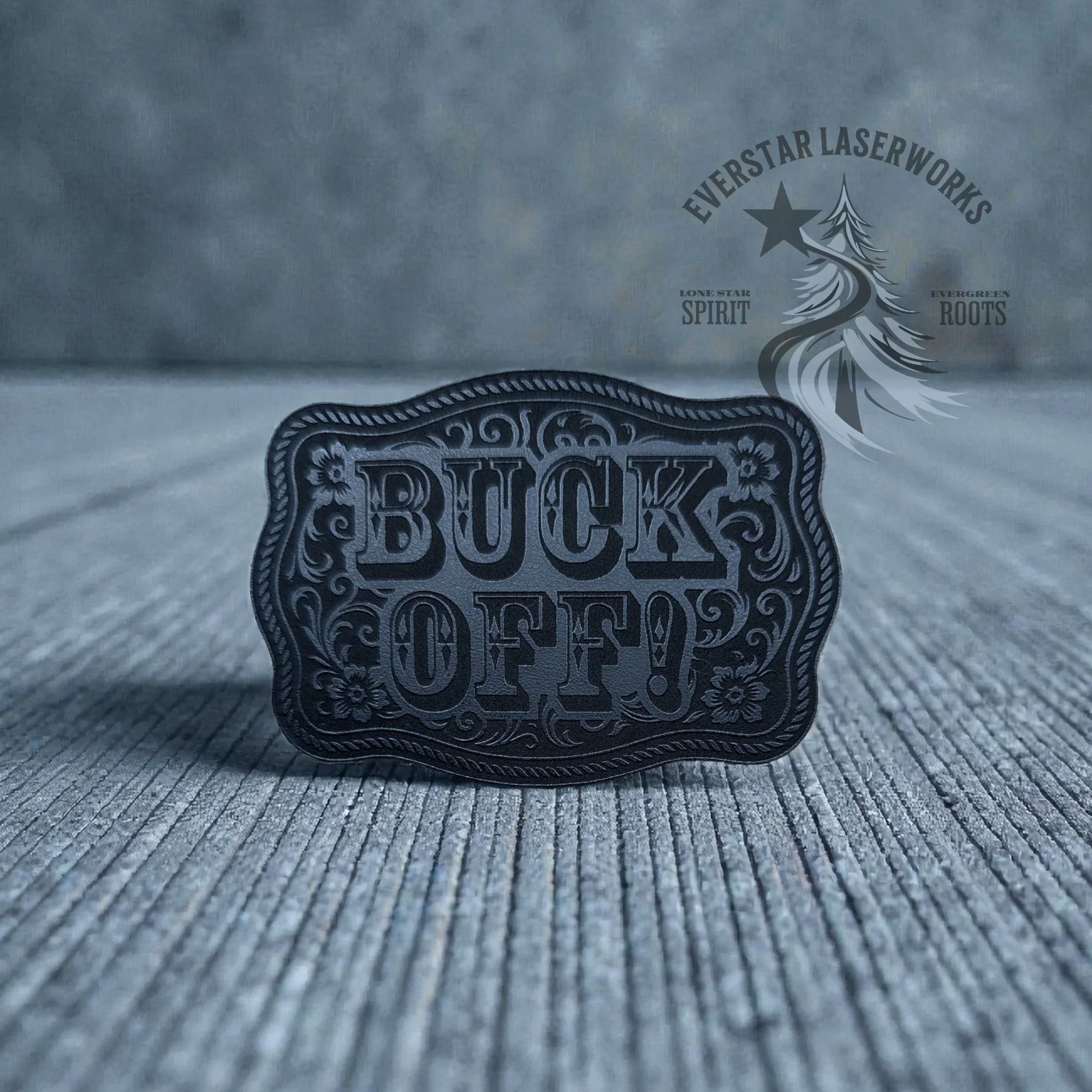Buck Off Buckle Leather Patch - Image 3