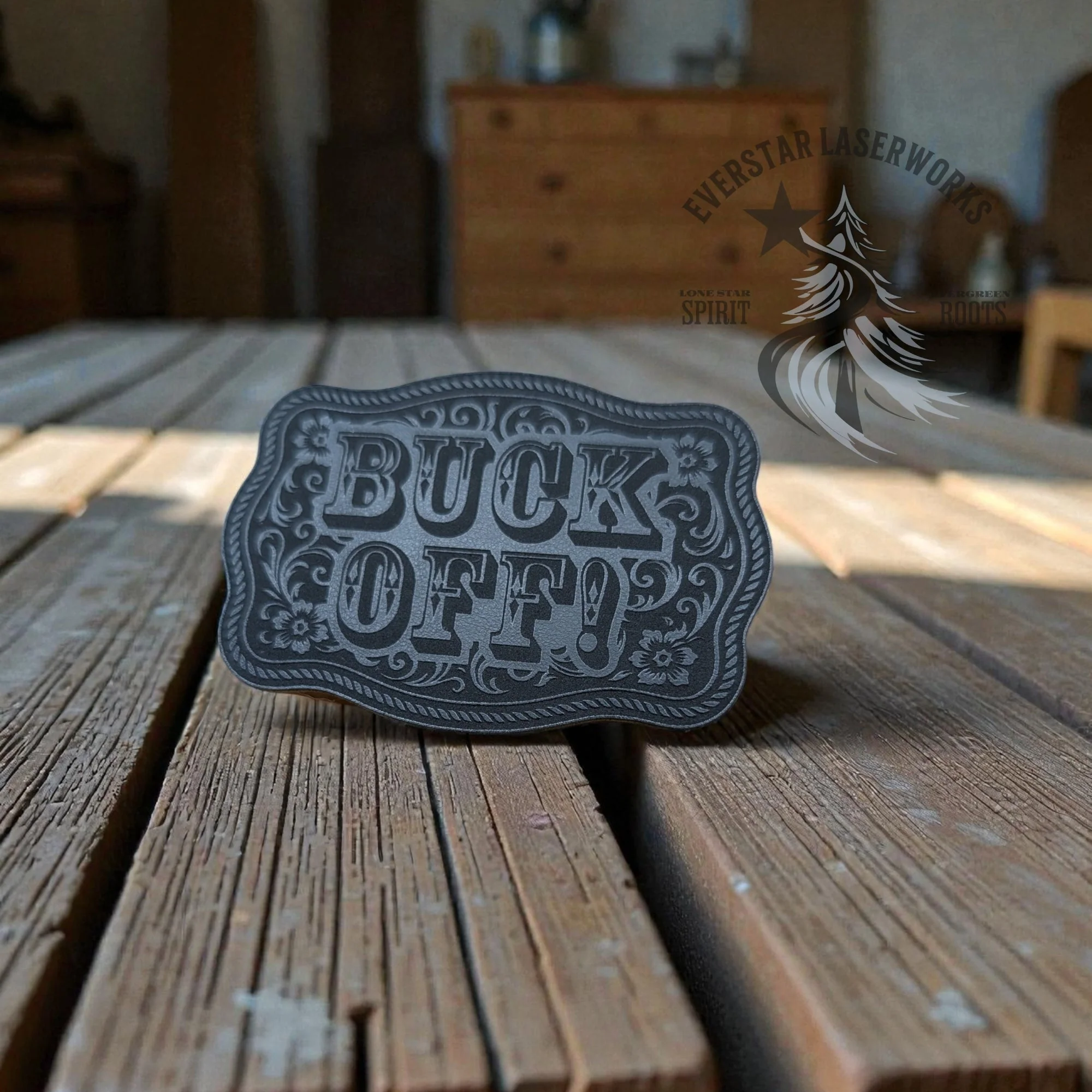 Buck Off Buckle Leather Patch - Image 4