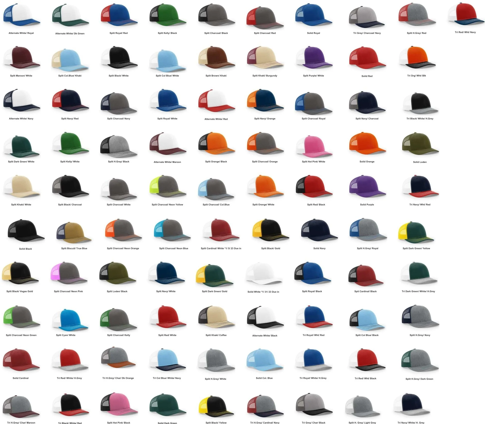 Bulk Logo or Merchandise Hats - Wholesale Richardson 112 Trucker Hats - MR01 - Image 14