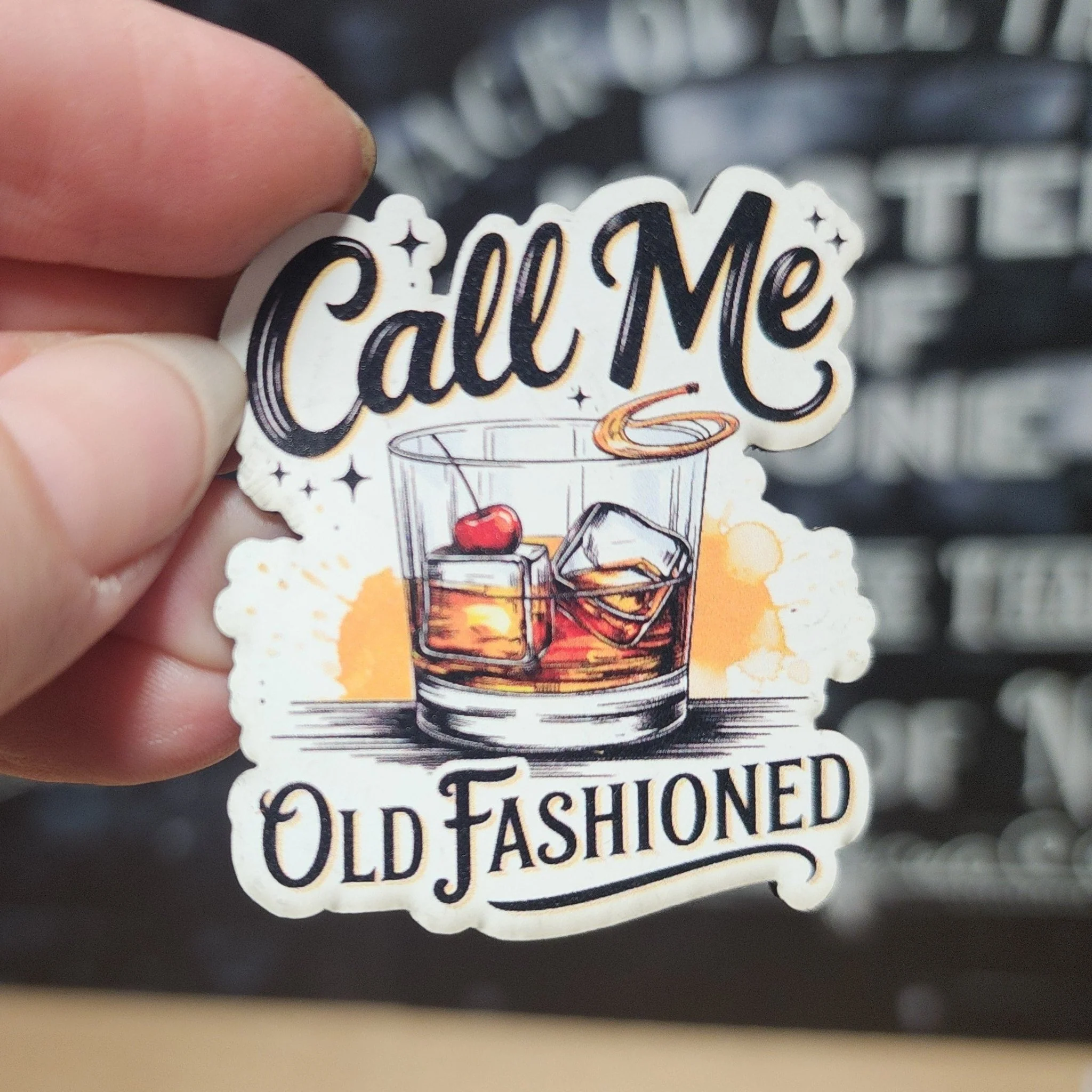 Call Me Old Fashioned UV Printed Leatherette Hat Patch - MR01