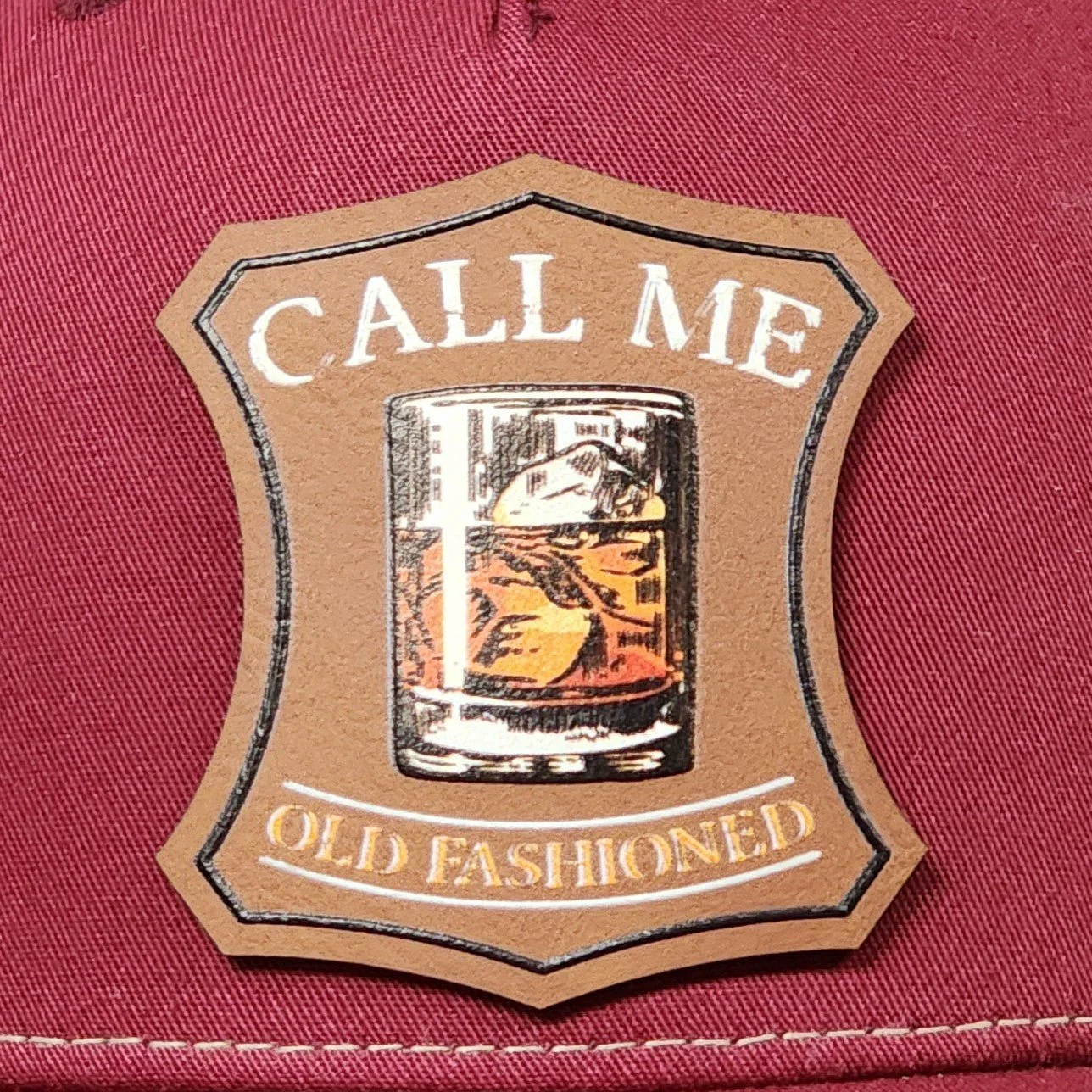 Call Me Old Fashioned UV Printed Leatherette Hat Patch - MR01