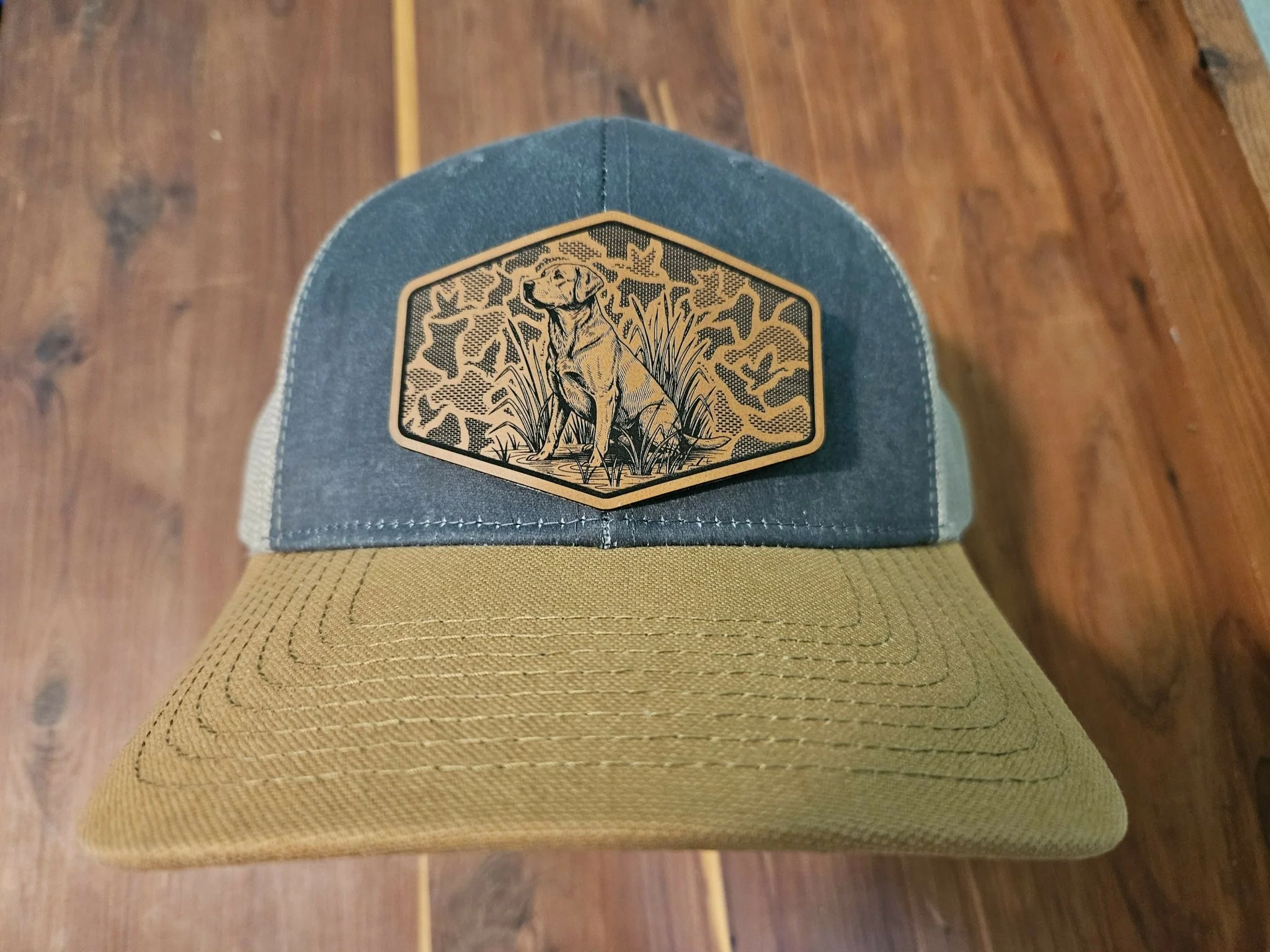 Camo Retriever Hunting Dog SVG - Laser Engraving File for Hat Patches - Image 4