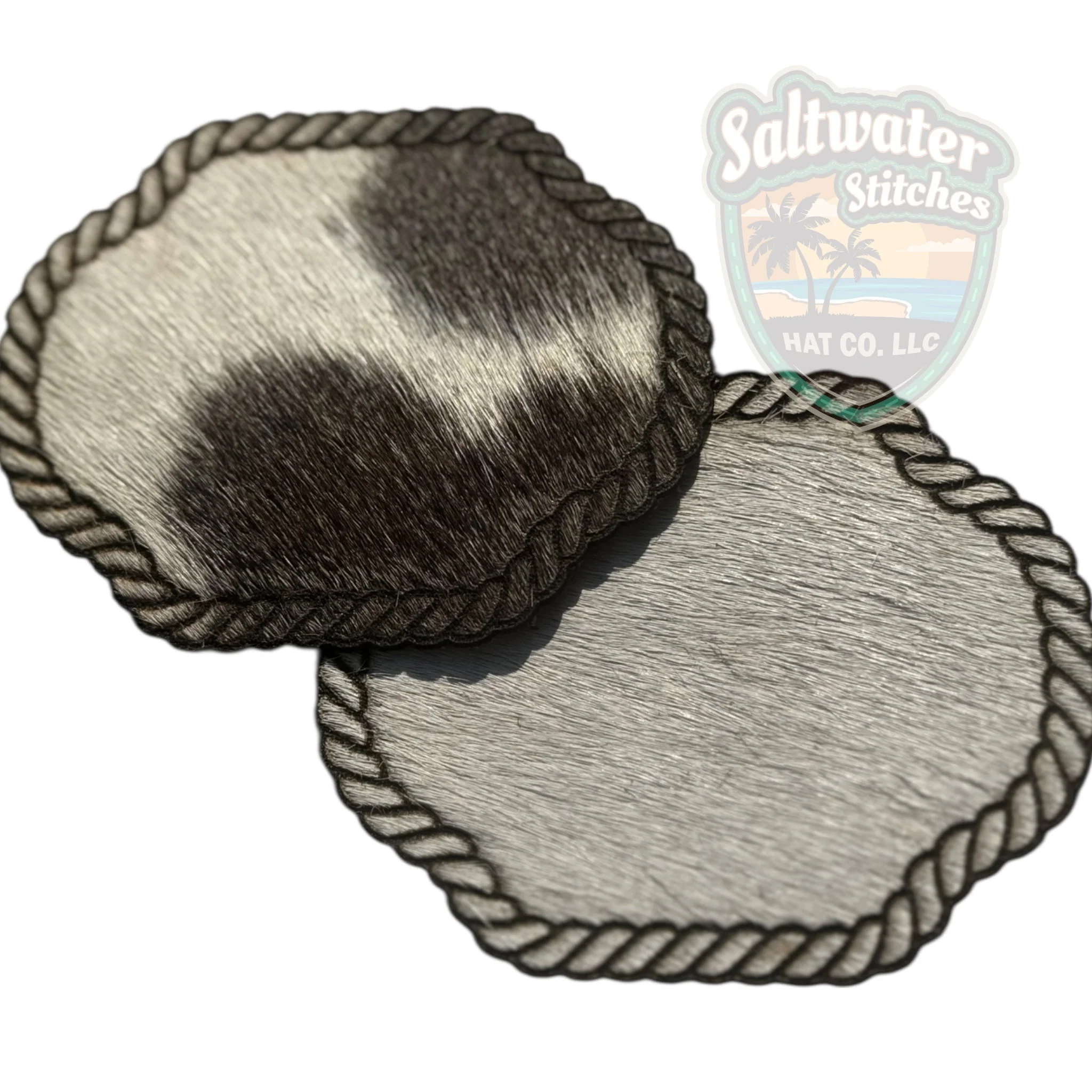 Cowhide buckle rope border