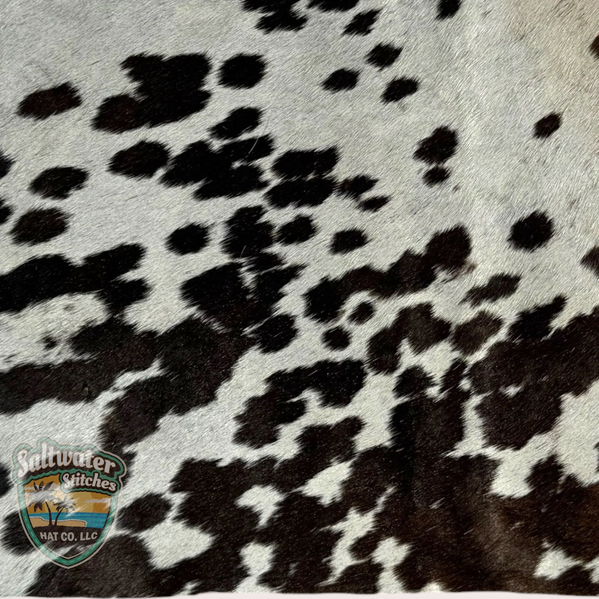 Dark Brown & White Cowhide Panel