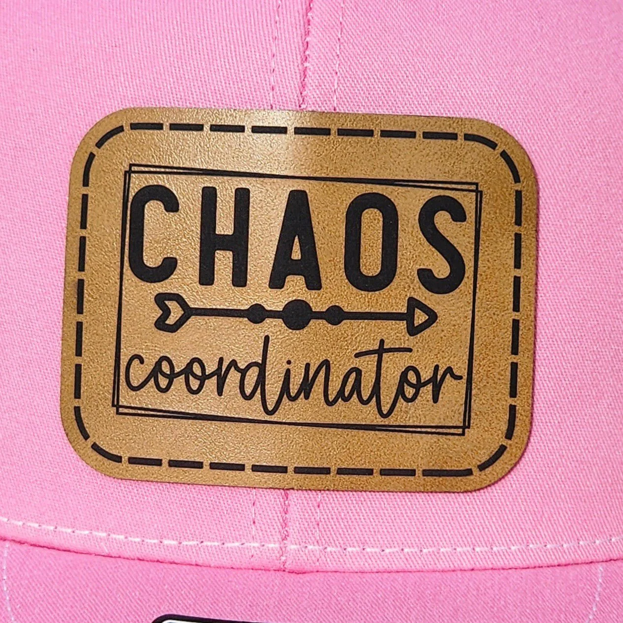 Embrace Your Inner Chaos Engraved Leatherette Hat Patch - MR01