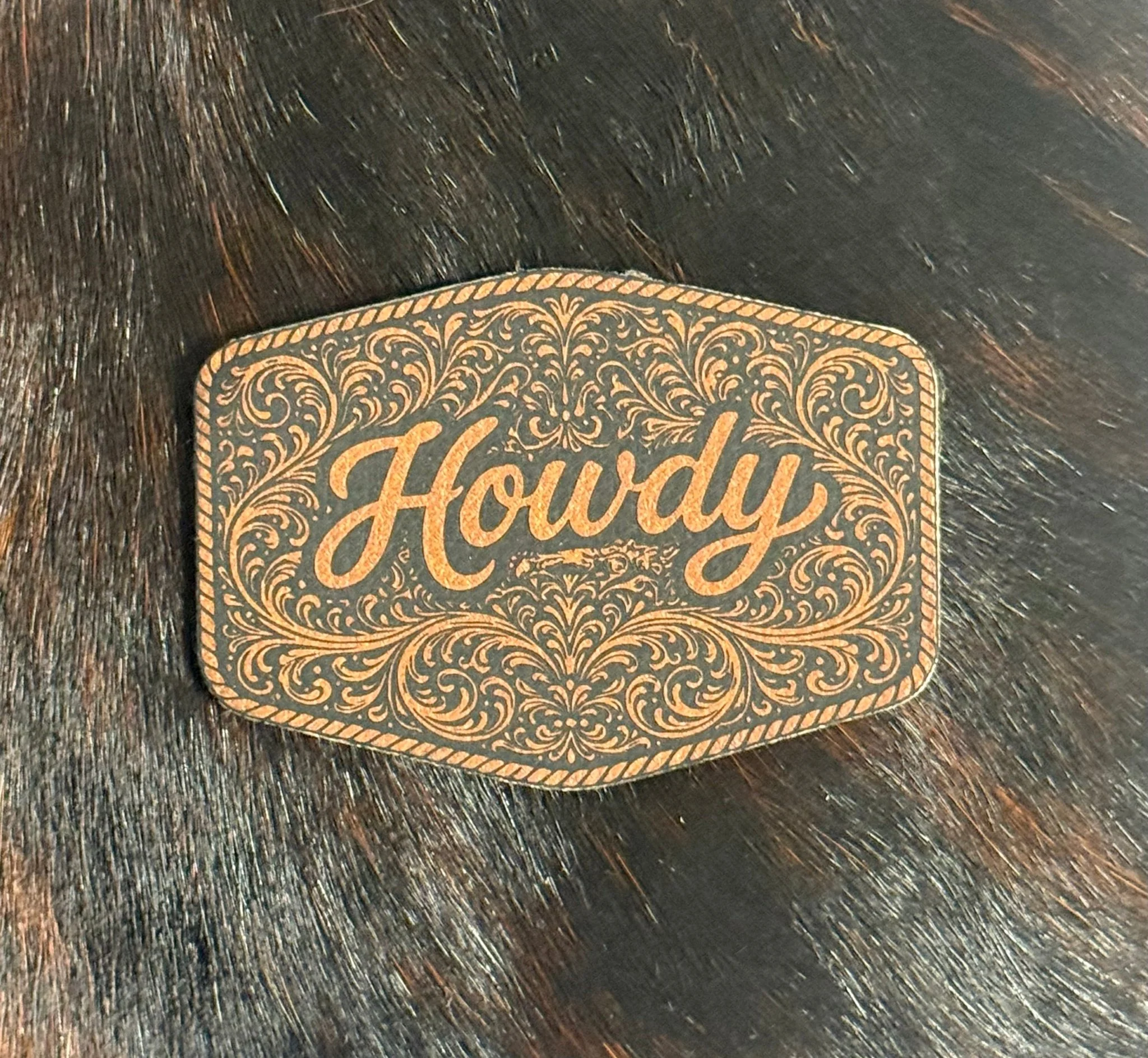 Engraved Howdy Patch