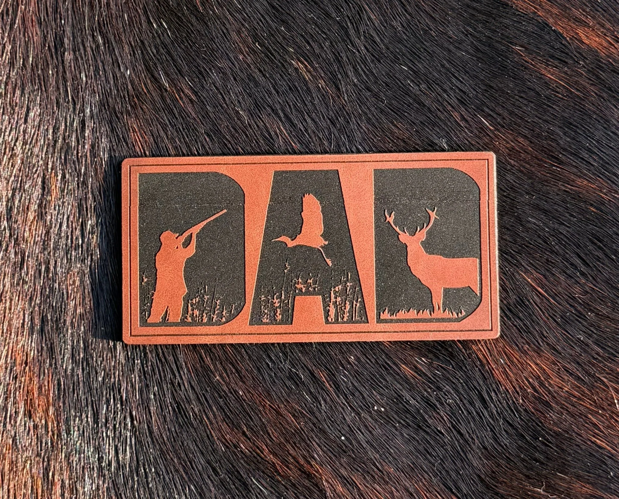Engraved Hunting Dad Patch