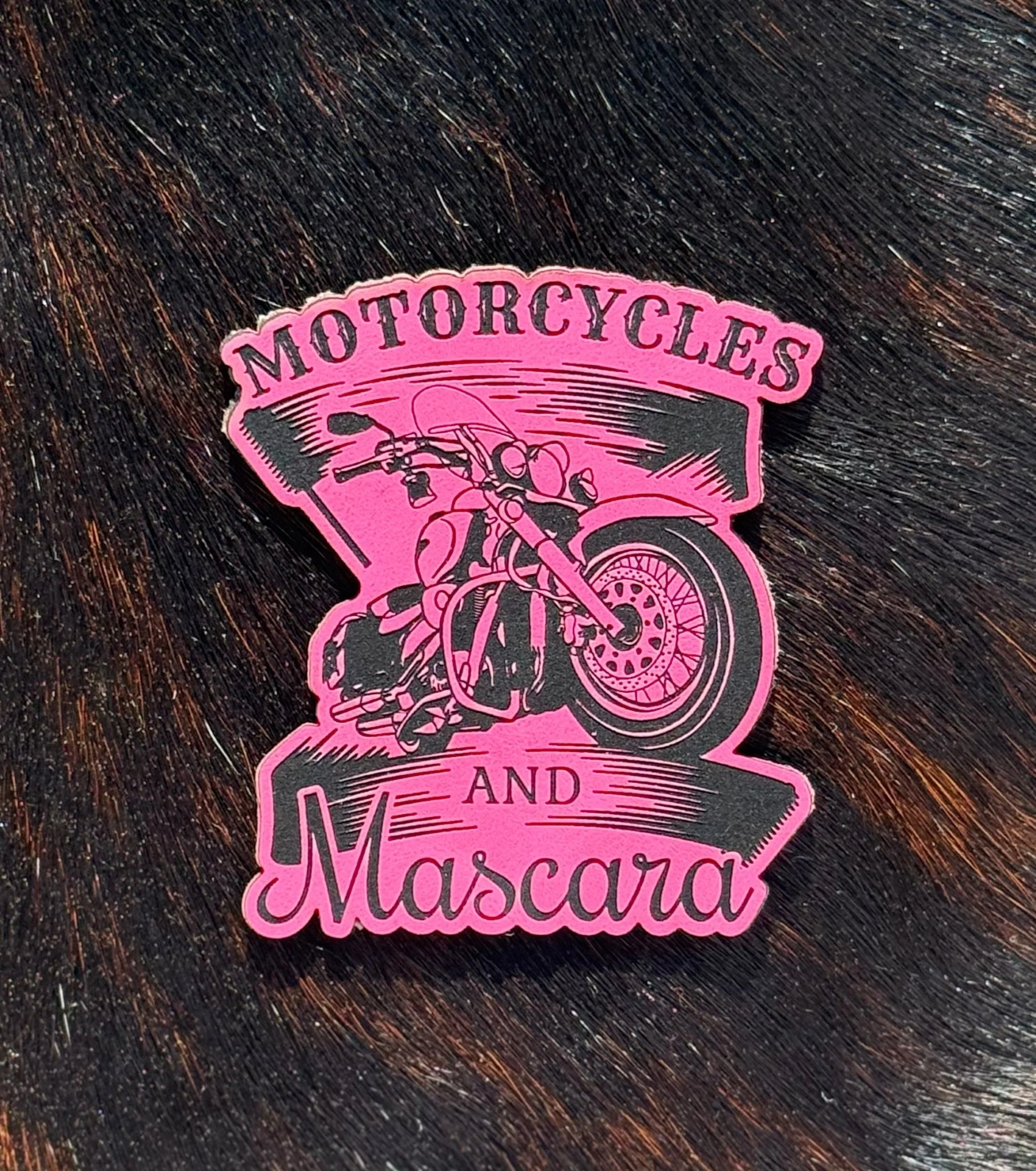 Engraved Motorcycles and Mascara Patch