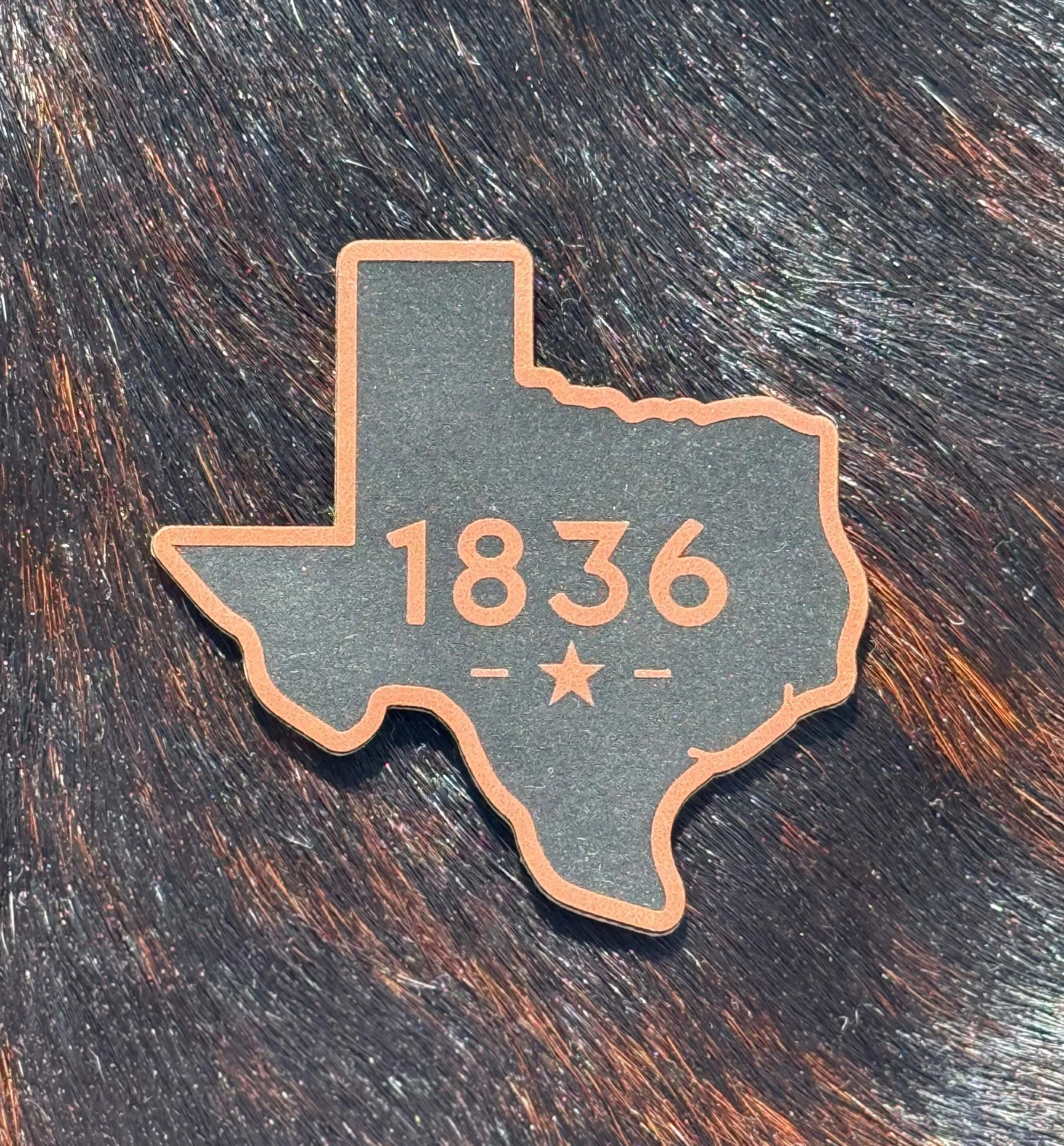 Engraved Texas 1836 Patch