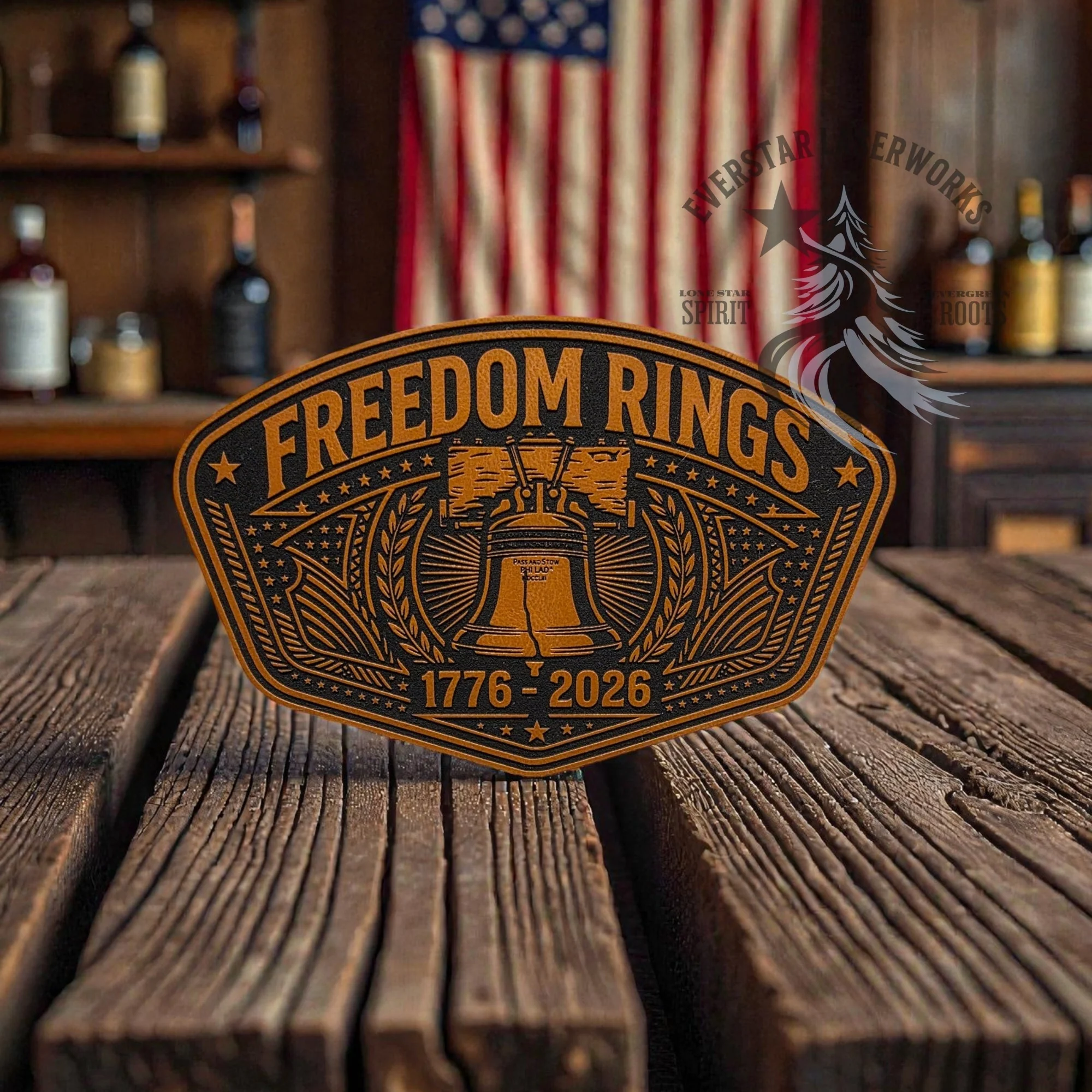 Freedom Rings 250 Years Leather Patch