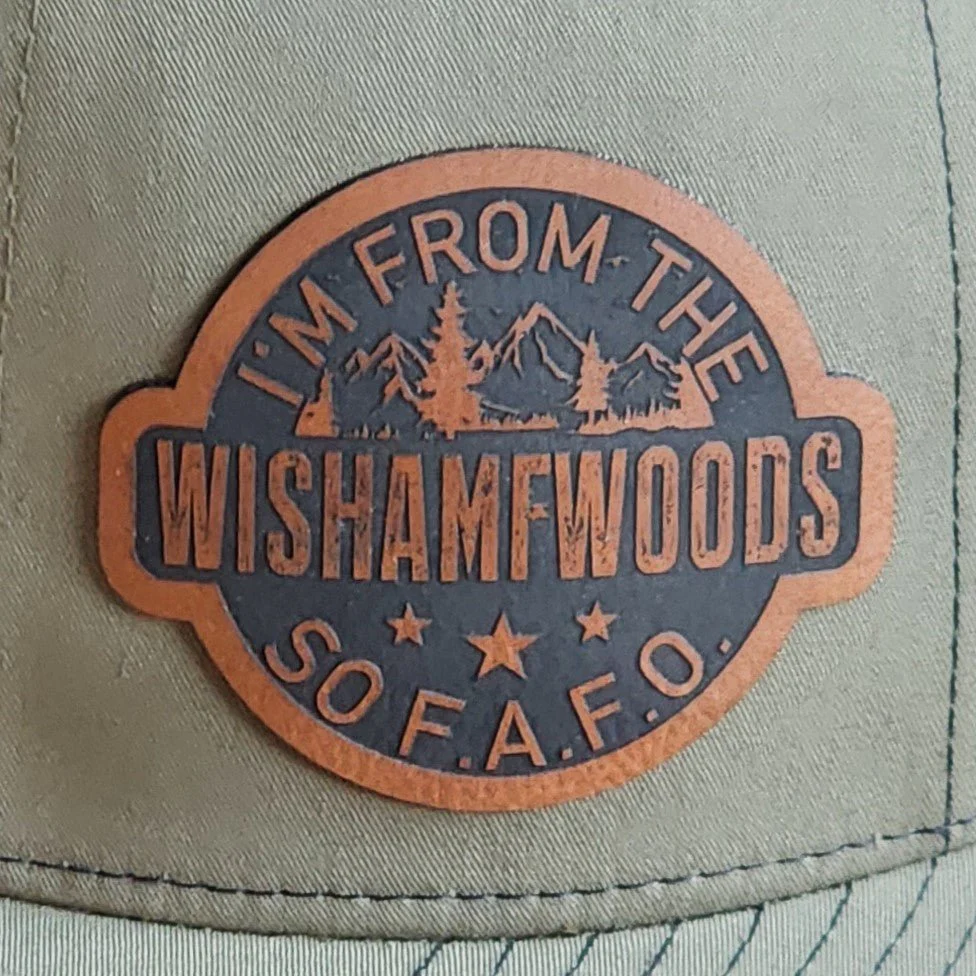 From the Wishamwoods Engraved Leatherette Hat Patch - MR01