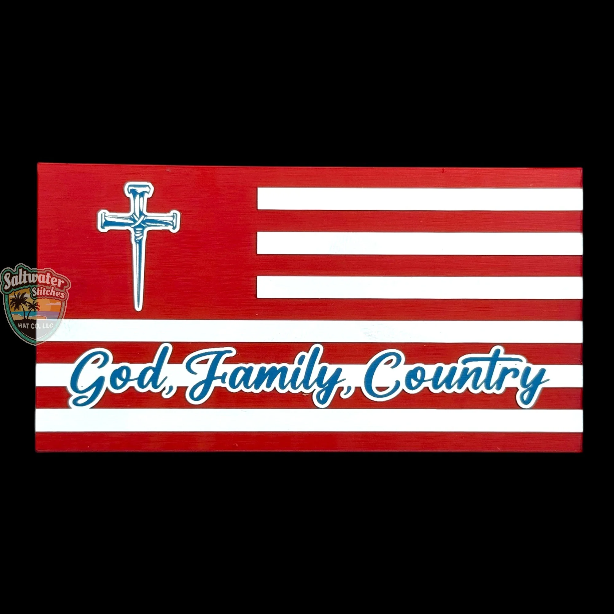 God, Family, Country RWB tri layer