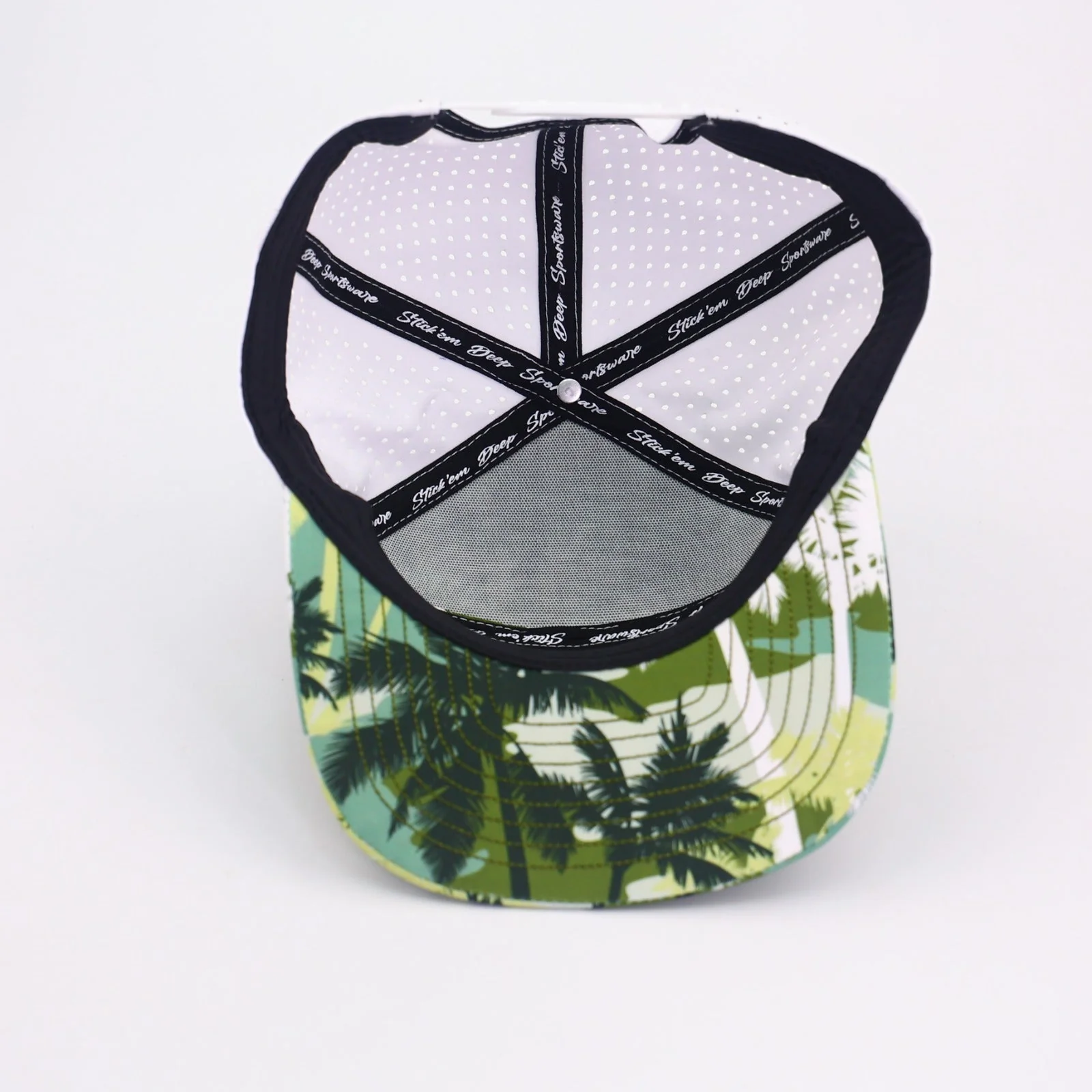 Green front with palm trees and white back - Image 2