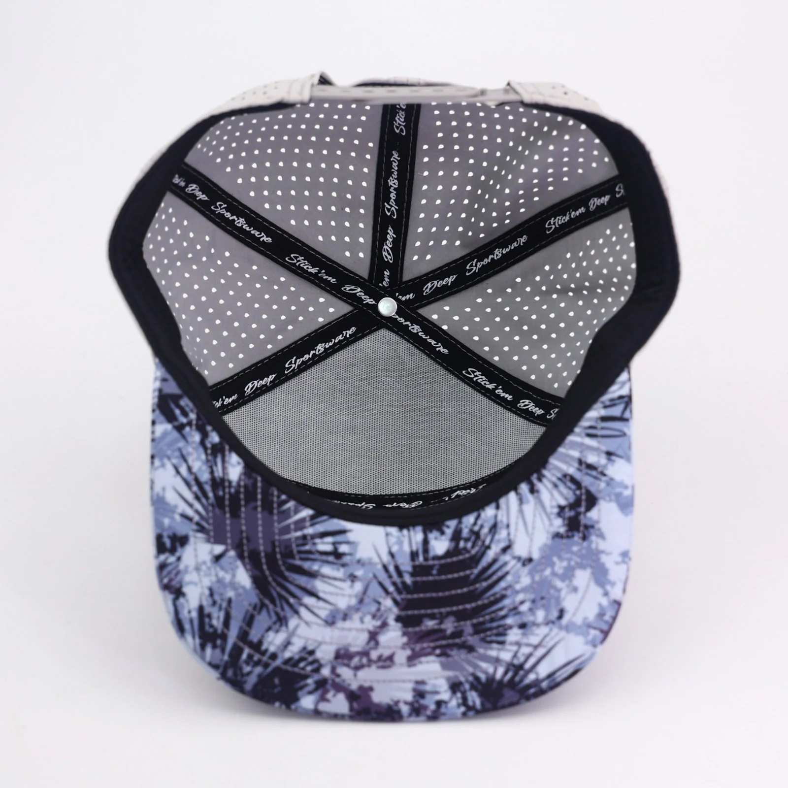 grey front with palm palms leaf prints and grey back - Image 2