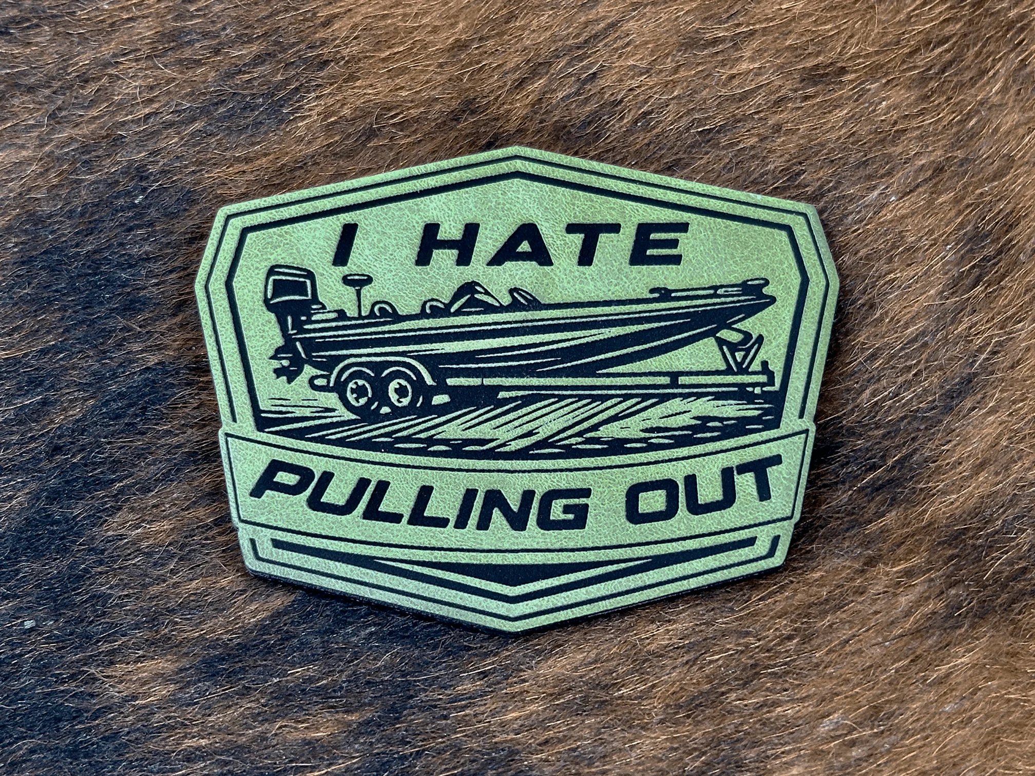 I Hate Pulling Out Laser Engraved Patch - Image 2