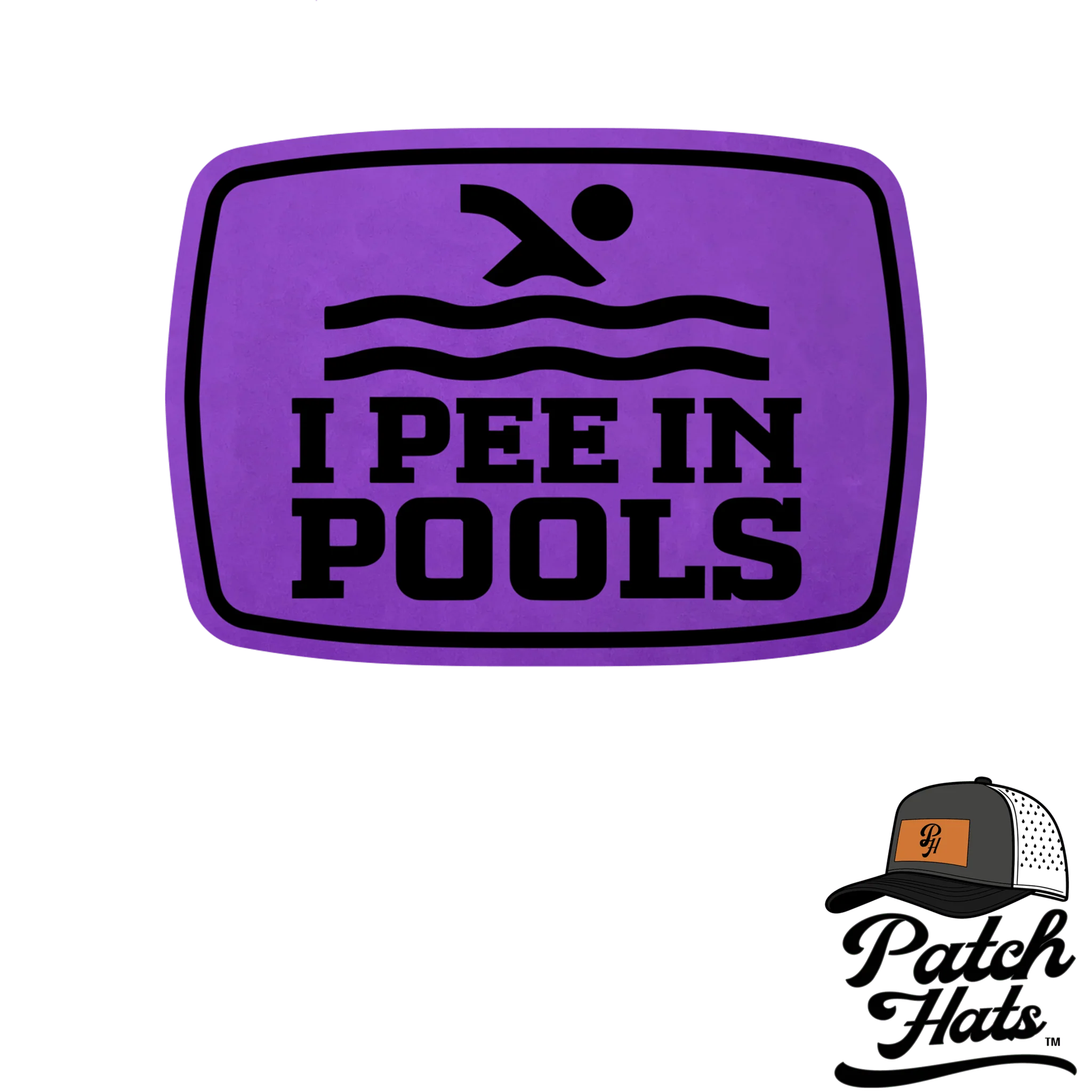 I Pee in Pools Leatherette Patch - Image 14