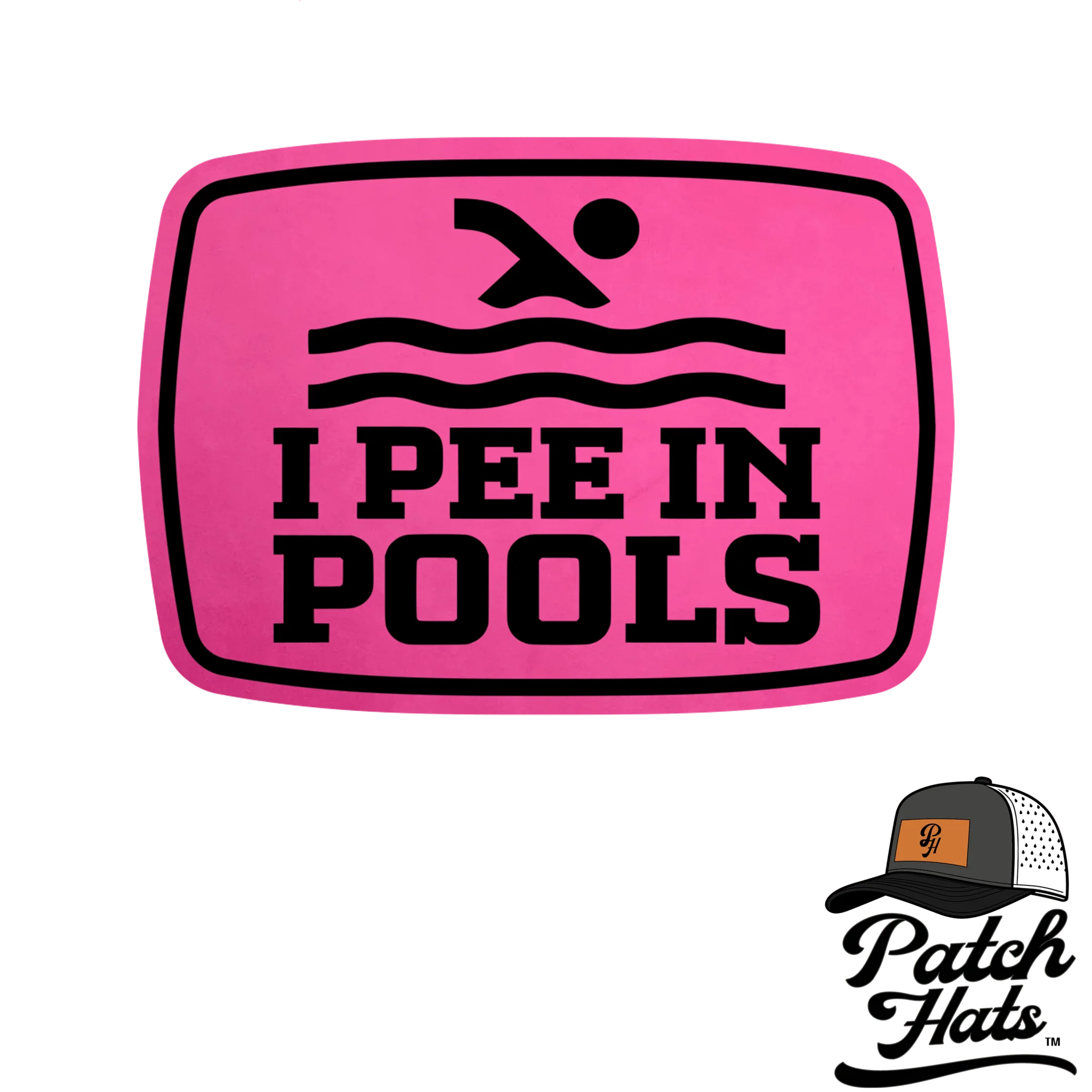 I Pee in Pools Leatherette Patch - Image 17