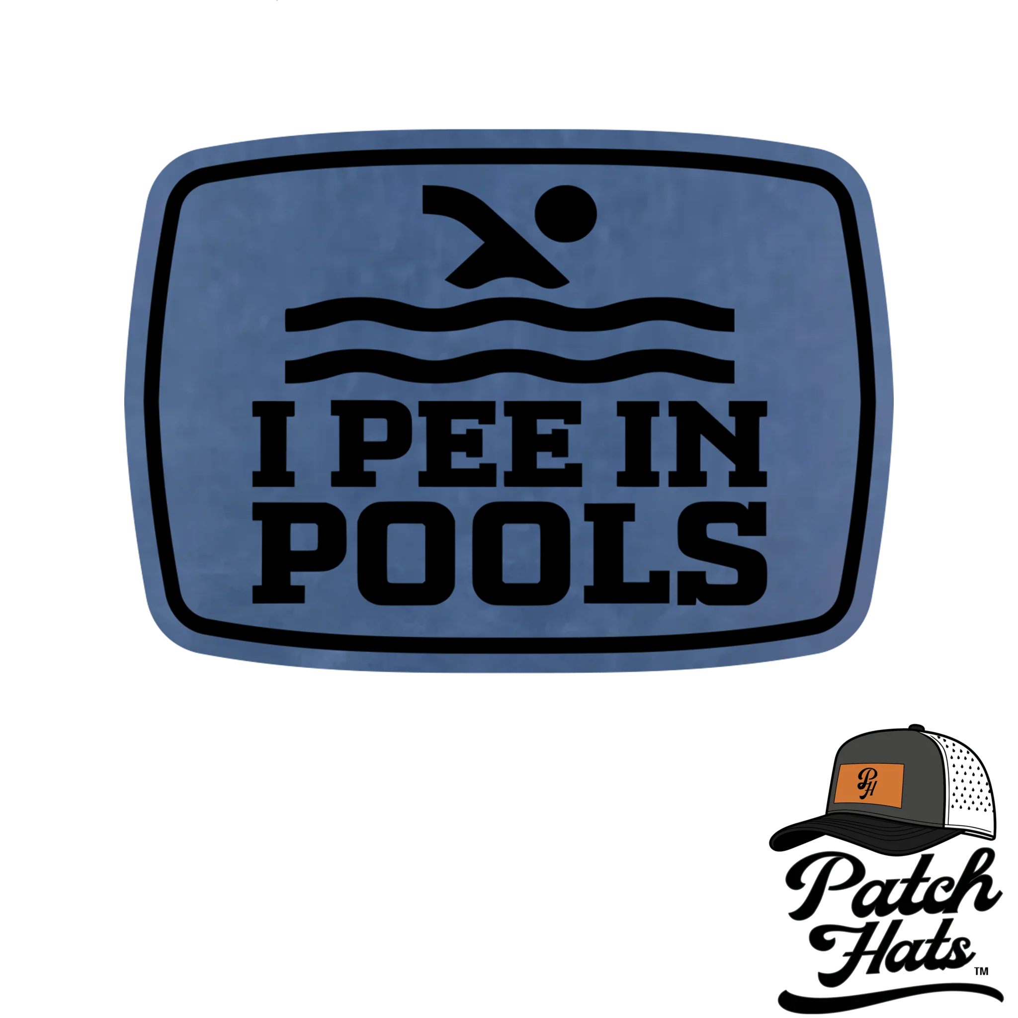 I Pee in Pools Leatherette Patch - Image 9