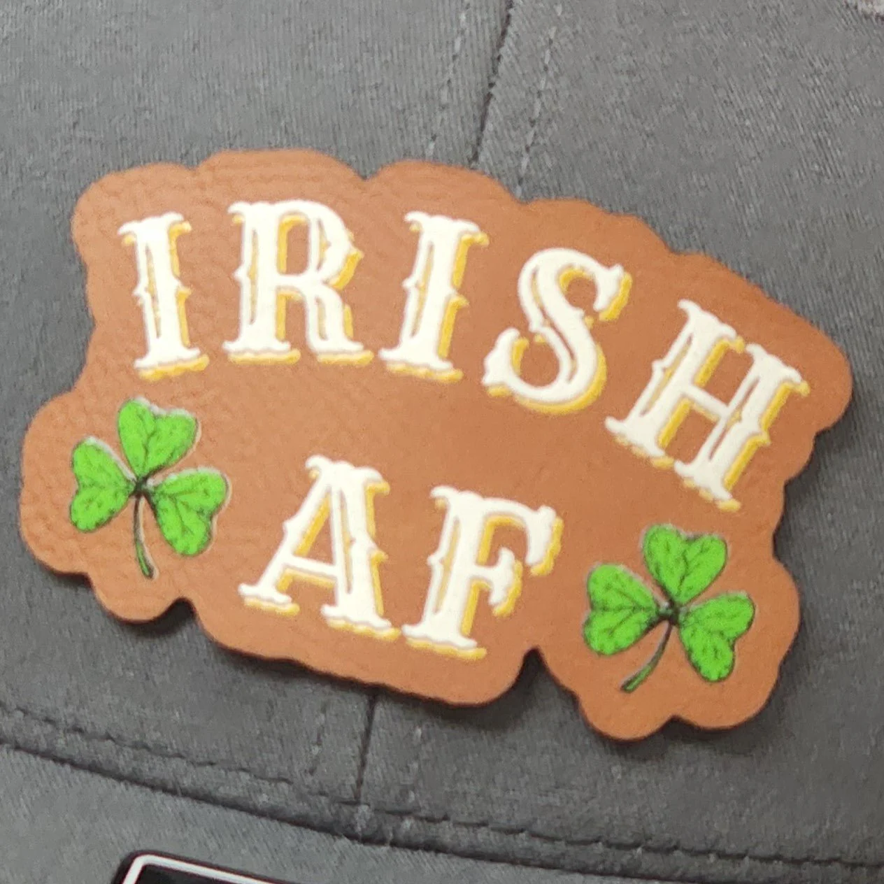Irish AF UV Printed Leatherette Hat Patch - MR01