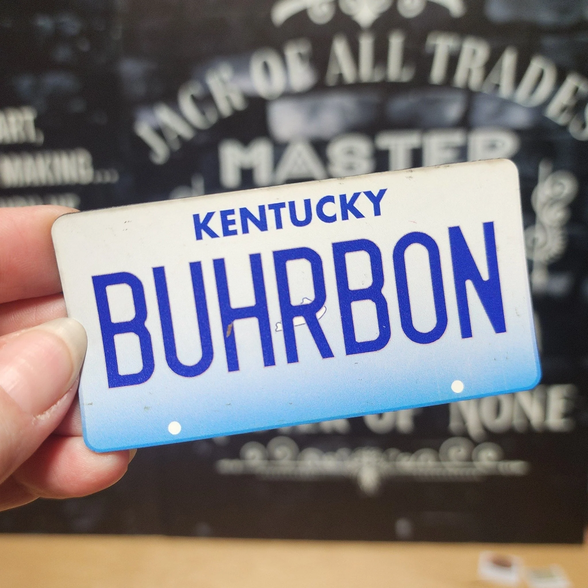 Kentucky Bourbon Plate UV Printed Leatherette Hat Patch - MR01 - Image 2