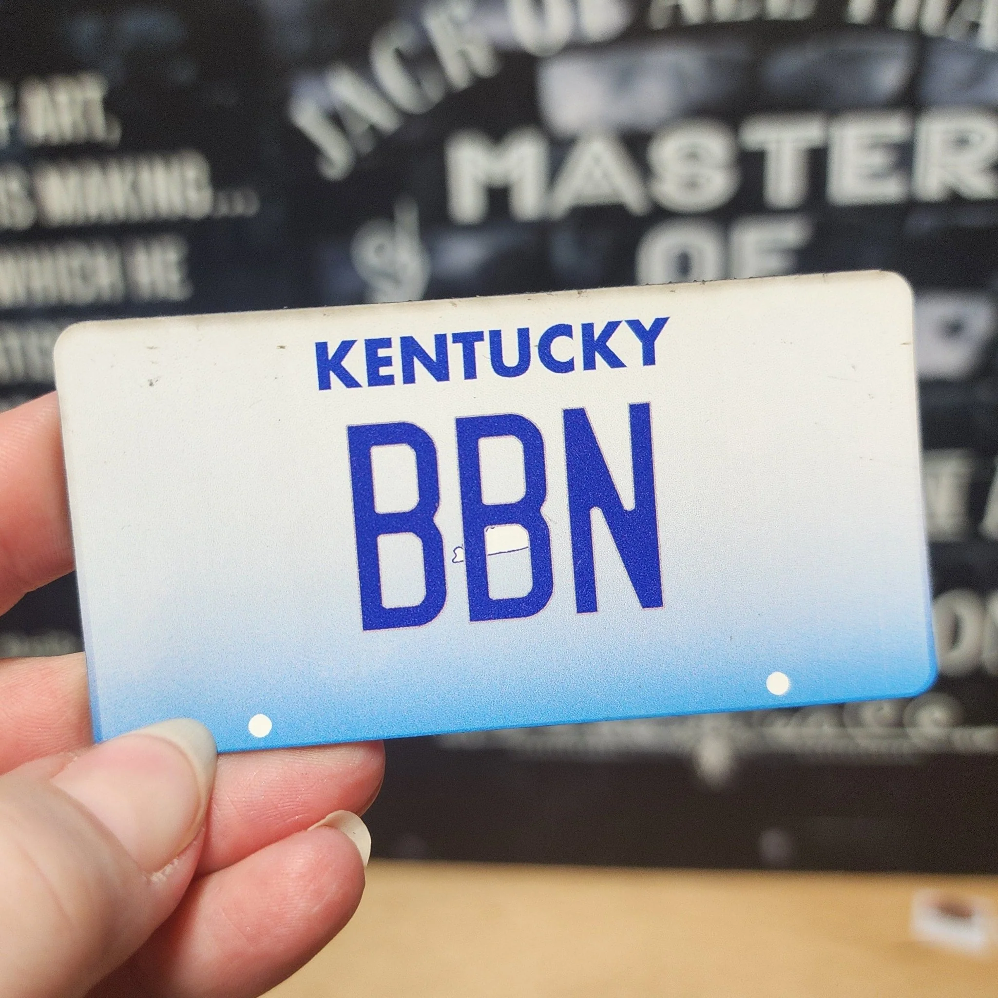 Kentucky Bourbon Plate UV Printed Leatherette Hat Patch - MR01 - Image 3