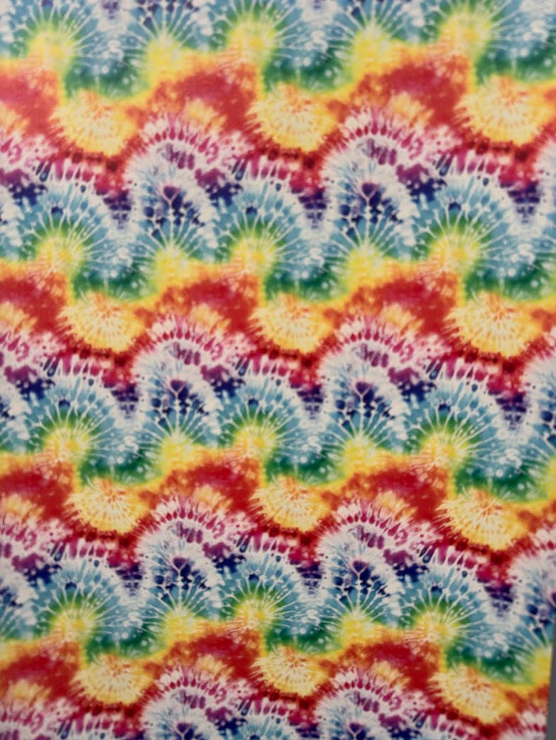 Lonestar Leatherette UV Printed Tie Dye pattern